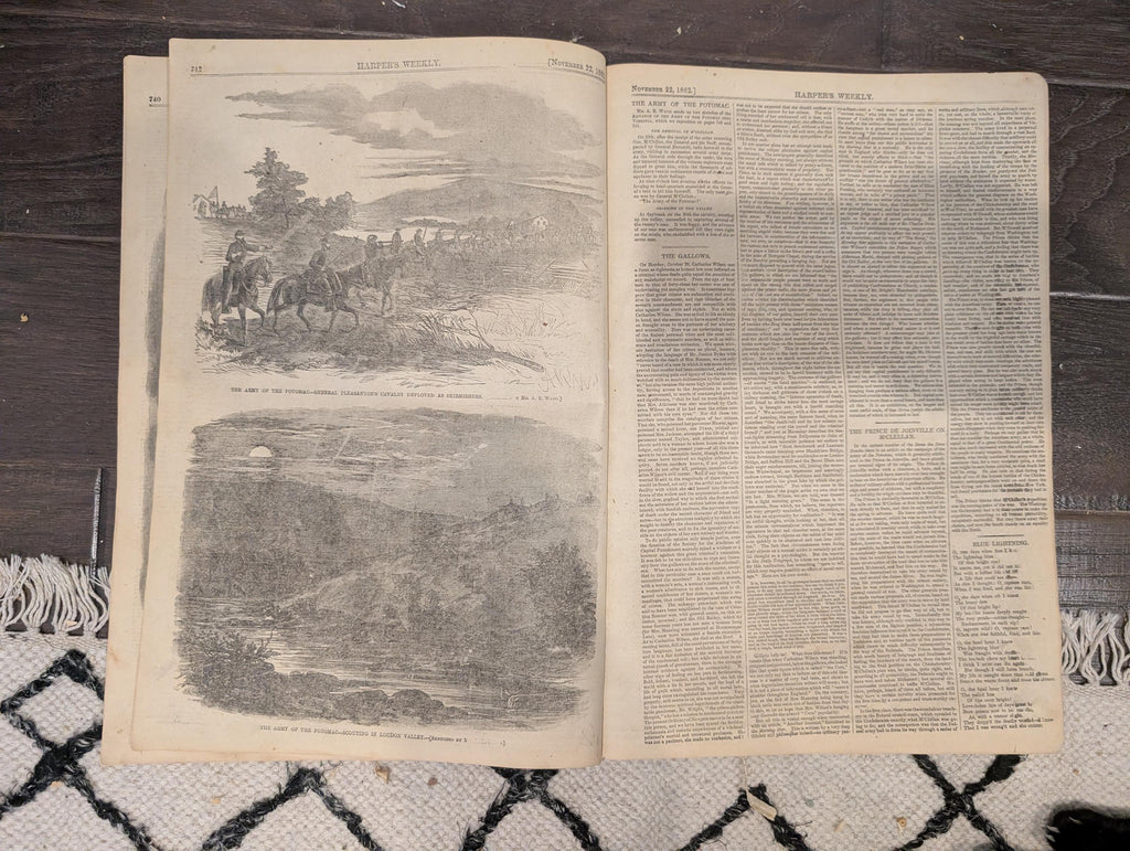 Harper’s Weekly – November 22, 1862 – “Army of the Ohio on the March” • McClellan to Burnside • Horatio Seymour