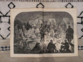 1861 Winslow Homer Bivouac Fire Harper's Weekly Dec 21 Ericsson Battery Tennessee Map