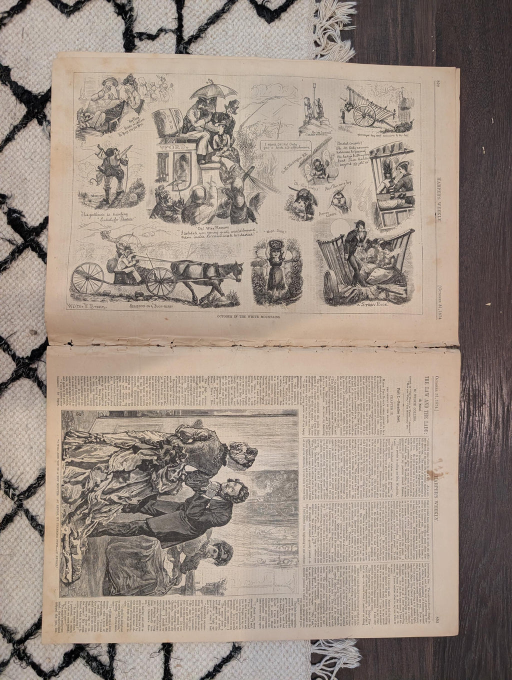 1874 Blacks Voting Cartoon, Eagles Duel Centerfold, Africa Gold — Oct 31