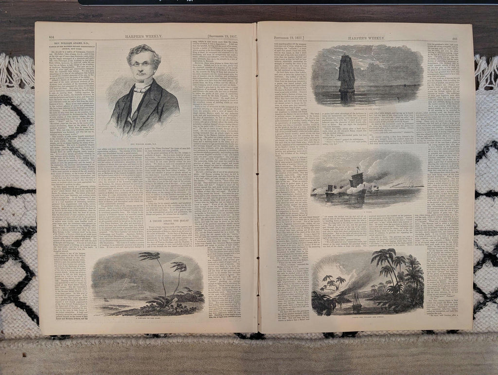 1857 Brigham Young Utah Harper's Weekly September 19 Malay Pirates Nazareth