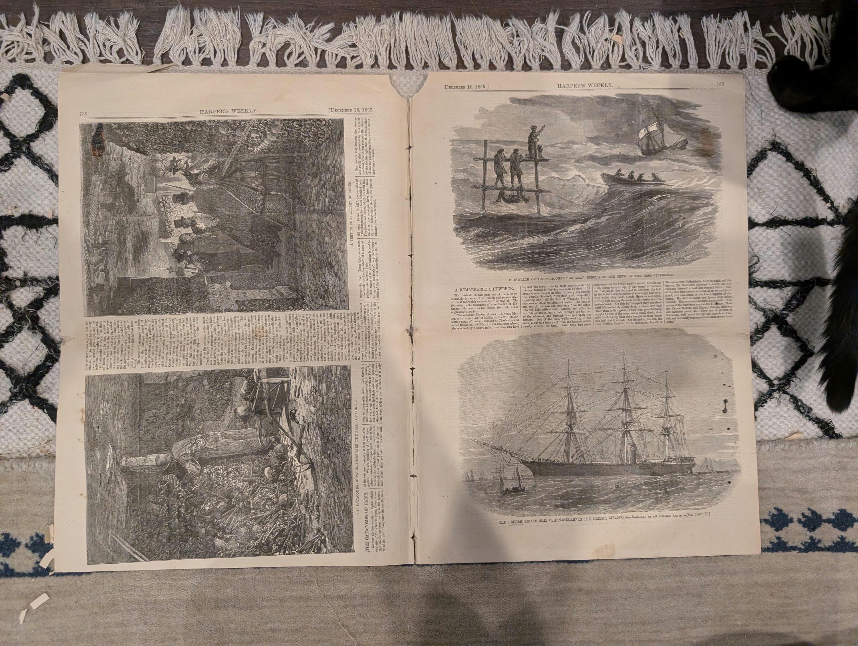 1865 Harper's Weekly — Central Park Grand Drive, Brownsville Texas, Dec 16