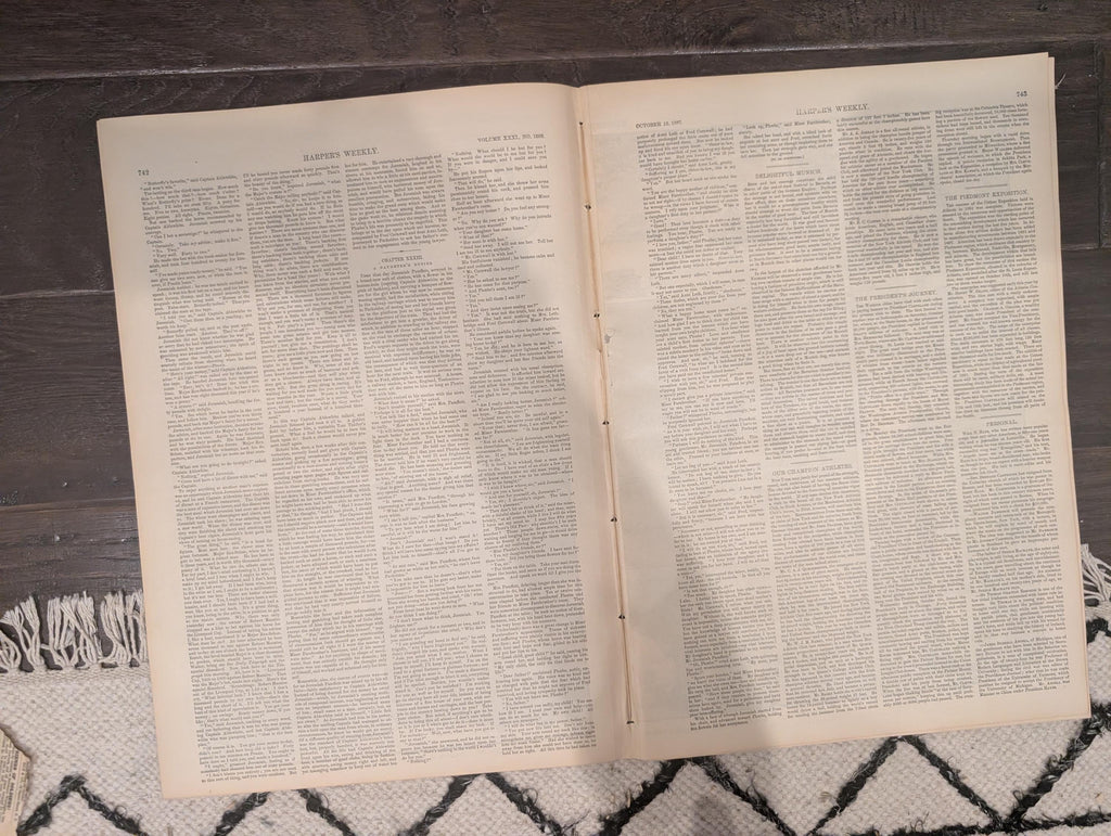Harper’s Weekly – October 15, 1887 | Bar Harbor Centerfold, Presidential Tour, G.A.R., Munich Oktoberfest