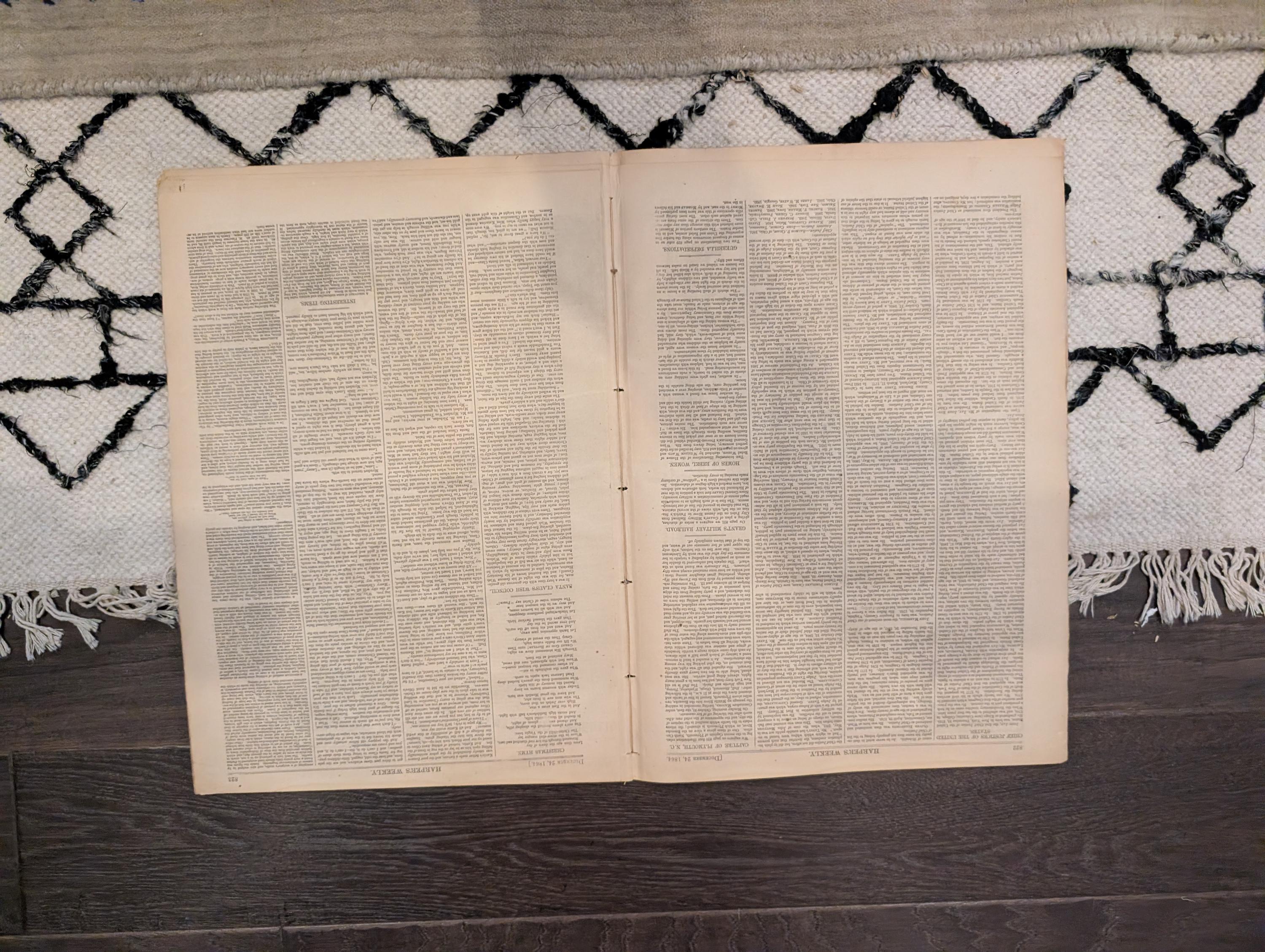 1864 Salmon Chase Supreme Court Harper's Weekly December 24 Virginia Rebellion