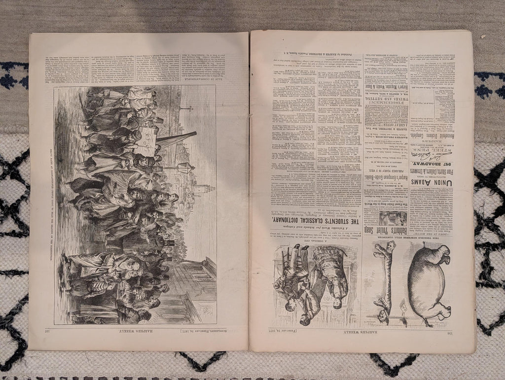 1877 Winslow Homer Backgammon, Central Park Skating, Nast — Feb 24