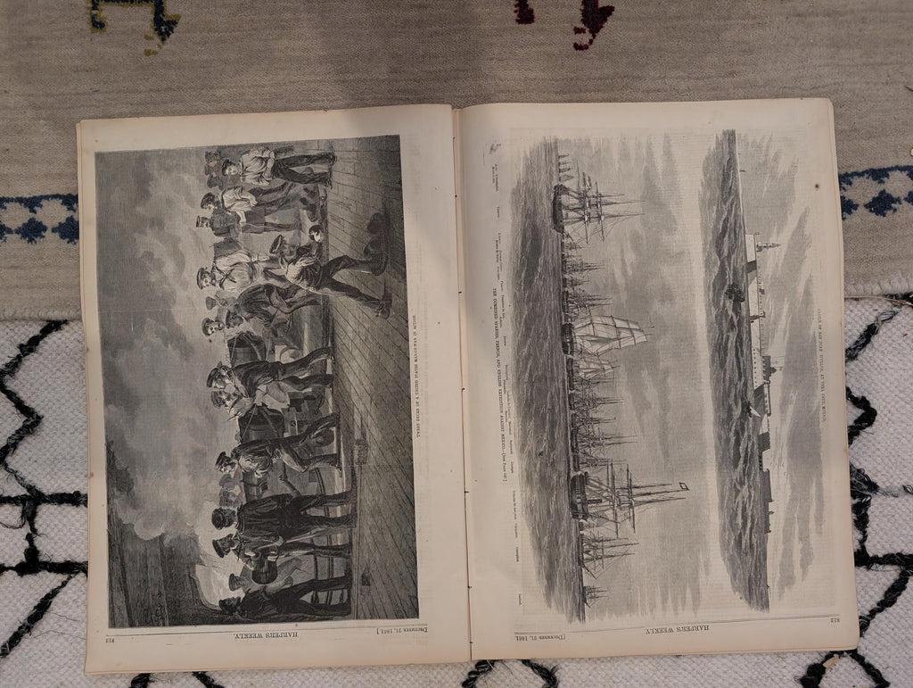 1861 Winslow Homer Bivouac Fire Harper's Weekly Dec 21 Ericsson Battery Tennessee Map