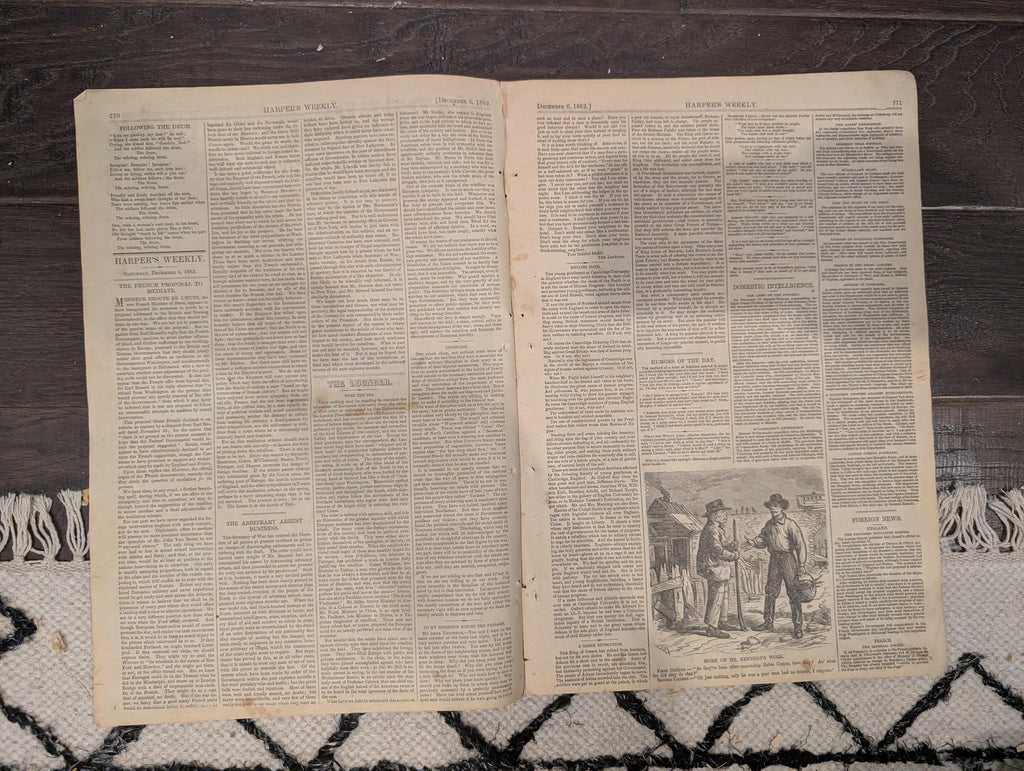 Harper’s Weekly – December 6, 1862 – Fredericksburg Views • Passaic Ironclad • Gen. Nathaniel P. Banks
