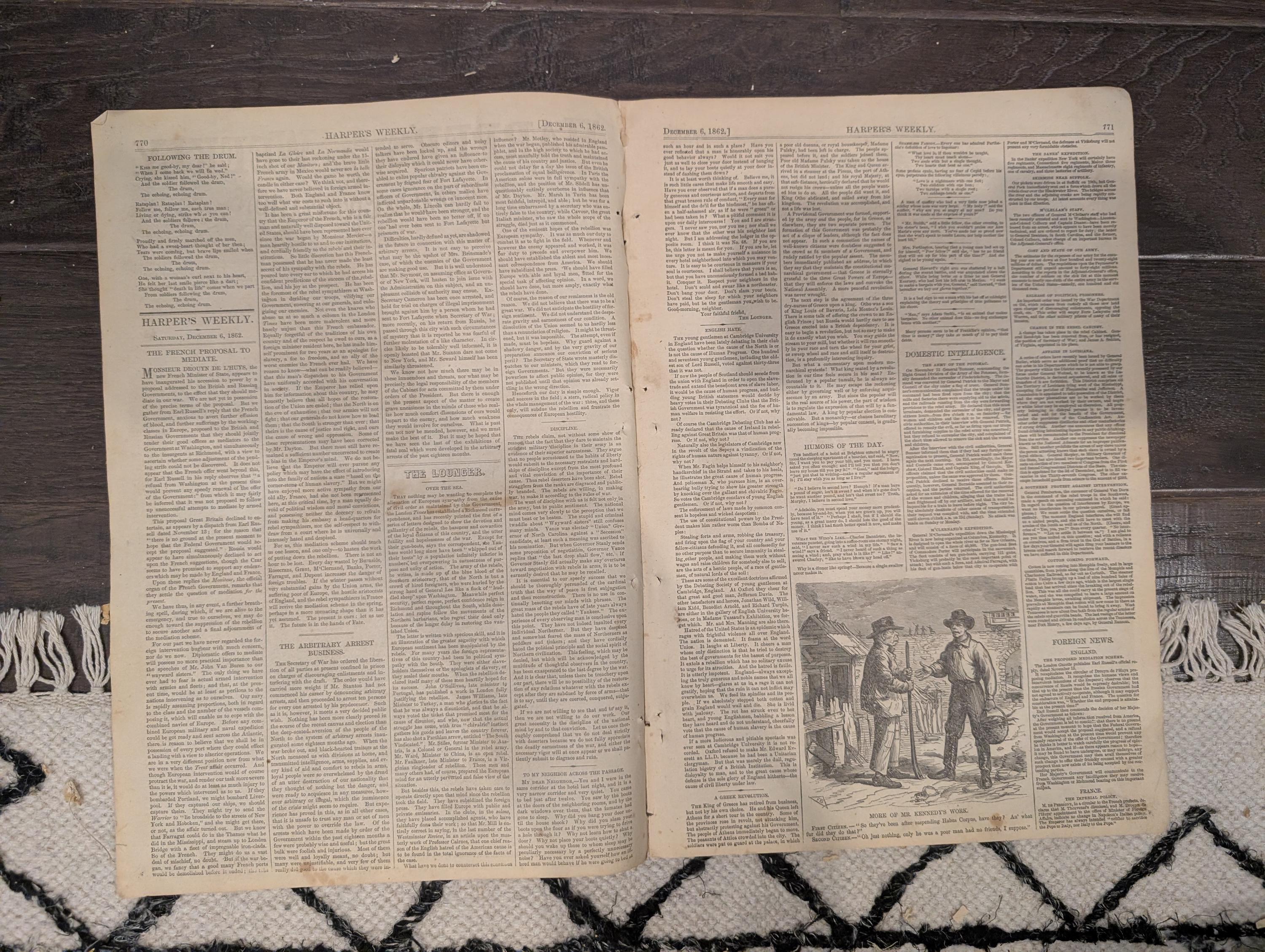Harper’s Weekly – December 6, 1862 – Fredericksburg Views • Passaic Ironclad • Gen. Nathaniel P. Banks