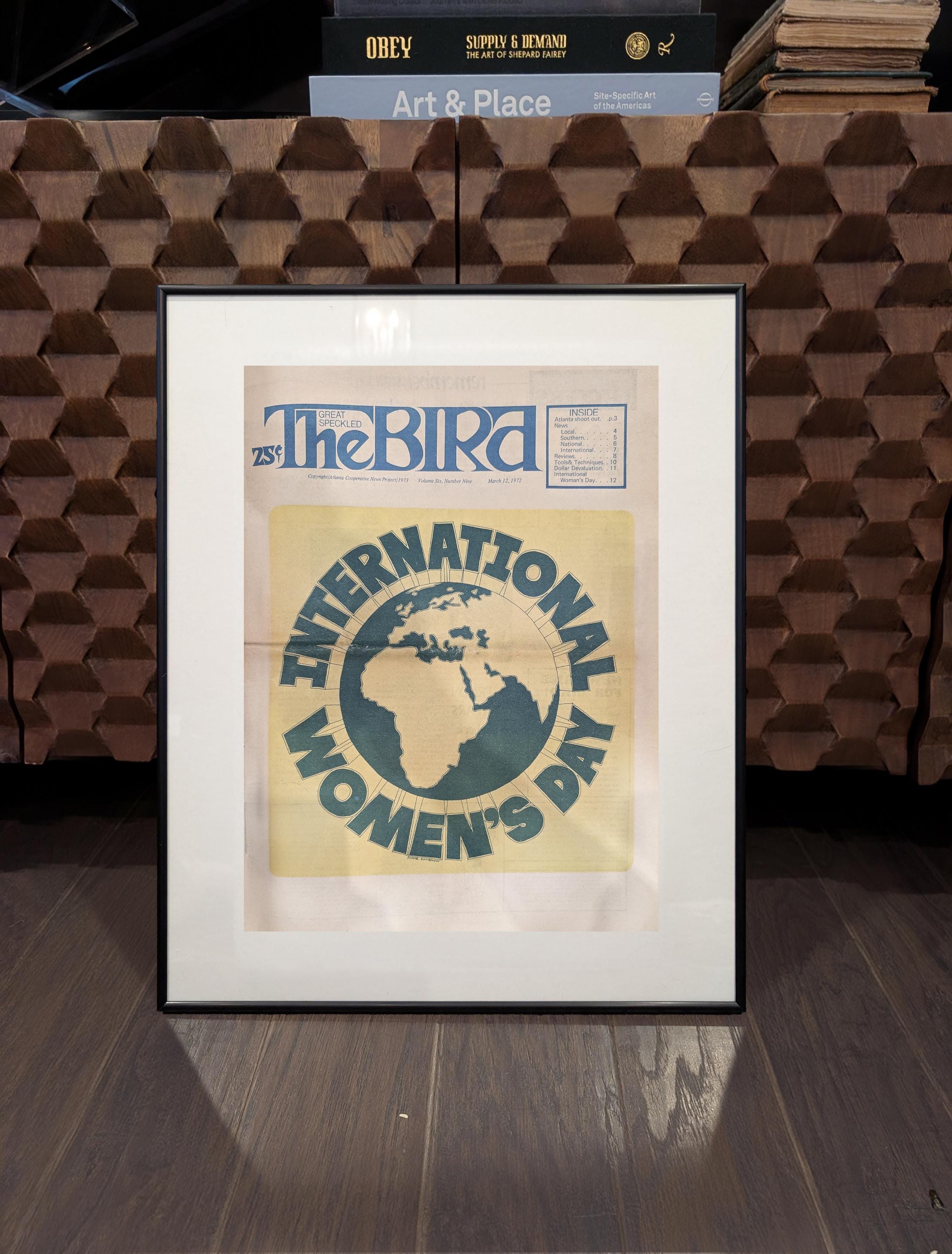 16x20" Archival Frame for The Great Speckled Bird Newspapers — Matte Black Metal, Acid-Free Mat & UV-Protected Acrylic