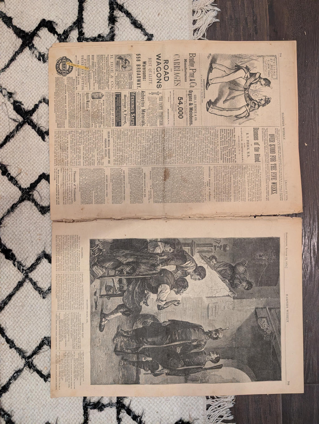 1874 Homer Waiting for a Bite · Custer Black Hills — Harper's Weekly Aug 22