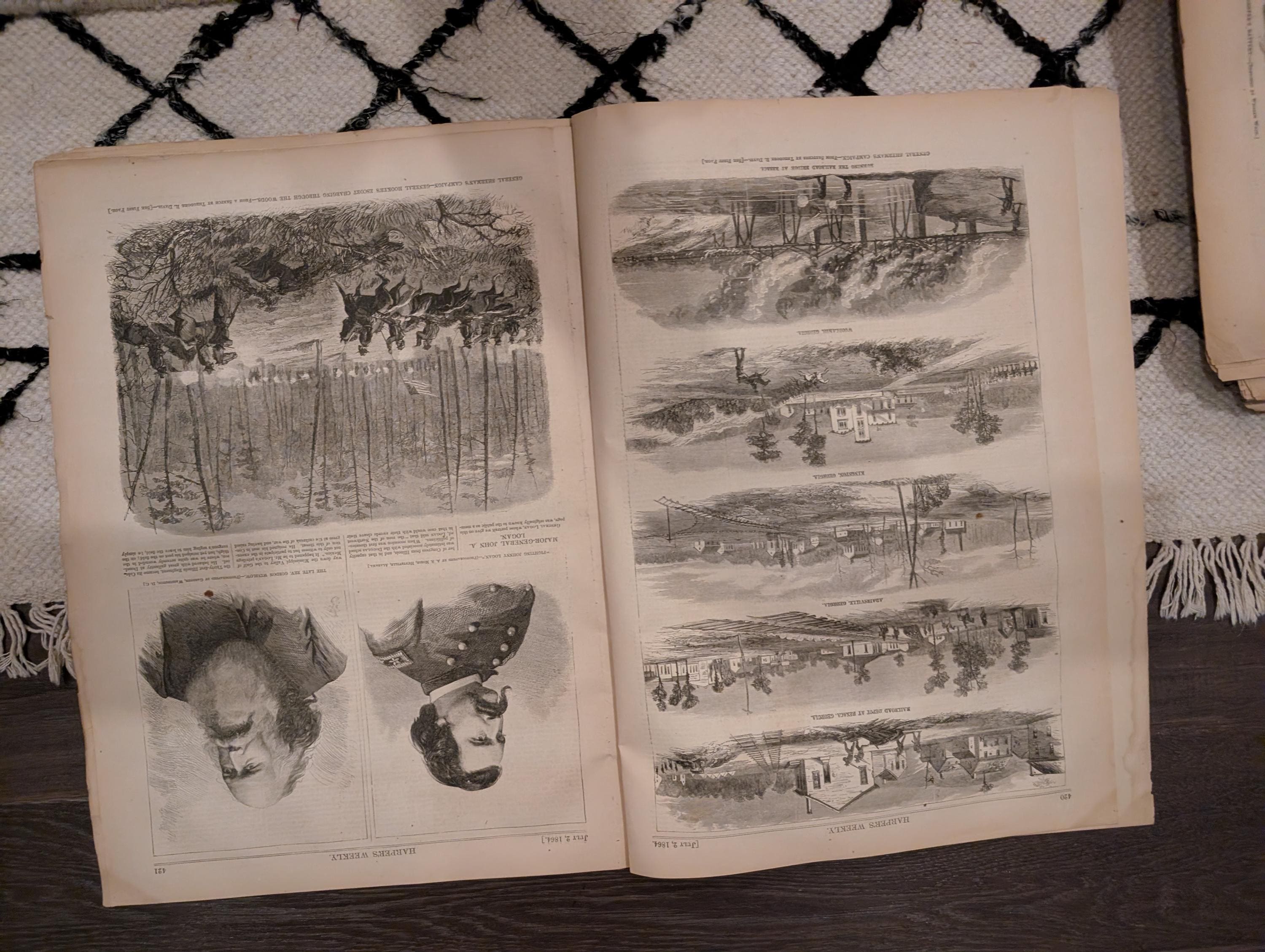 1864 Robert E. Lee Portrait Harper's Weekly July 02 Escaped Slave