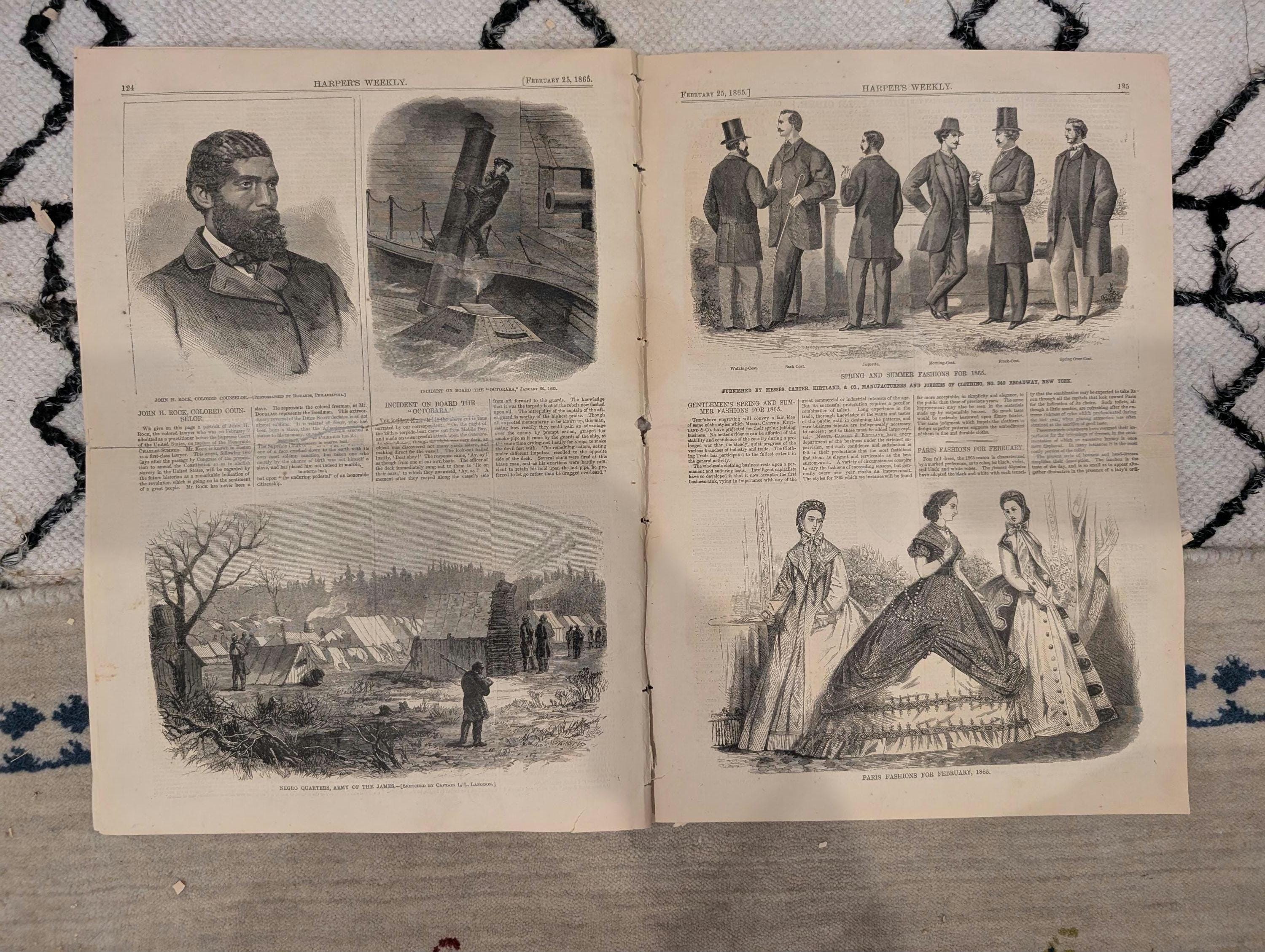 1865 John Rock Supreme Court Harper's Weekly Feb 25 Petersburg Fire