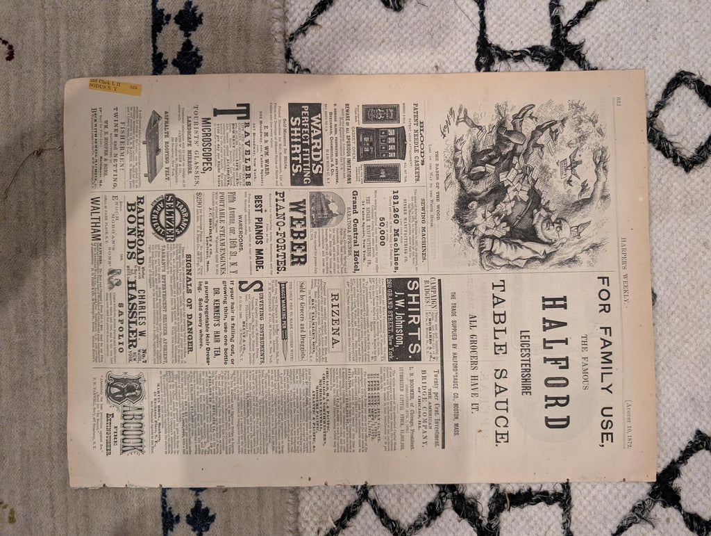1872 Negro Camp Meeting South Harper's Weekly Aug 10 Thomas Nast