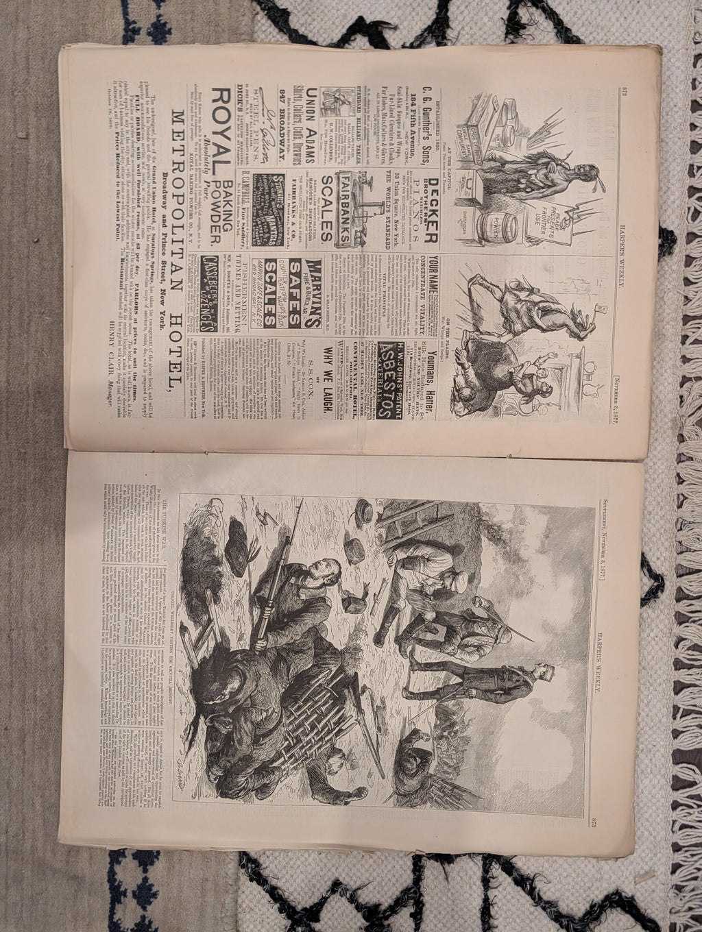 1877 Hot Springs Arkansas, Nast Tiger & Lamb, Shipka Pass — Nov 3