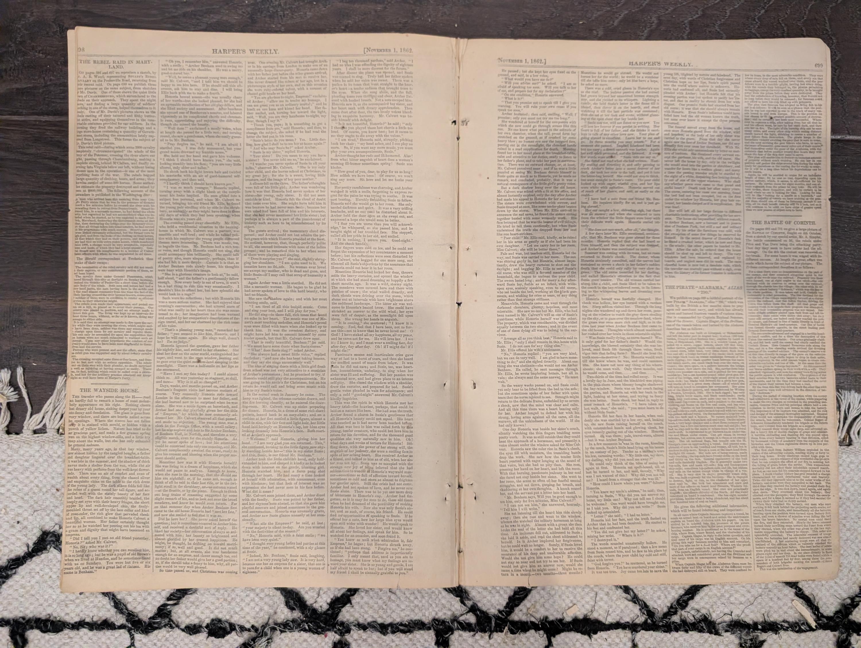 Harper’s Weekly – November 1, 1862 – Battle of Corinth • Battle of Perryville • Pirate “Alabama”