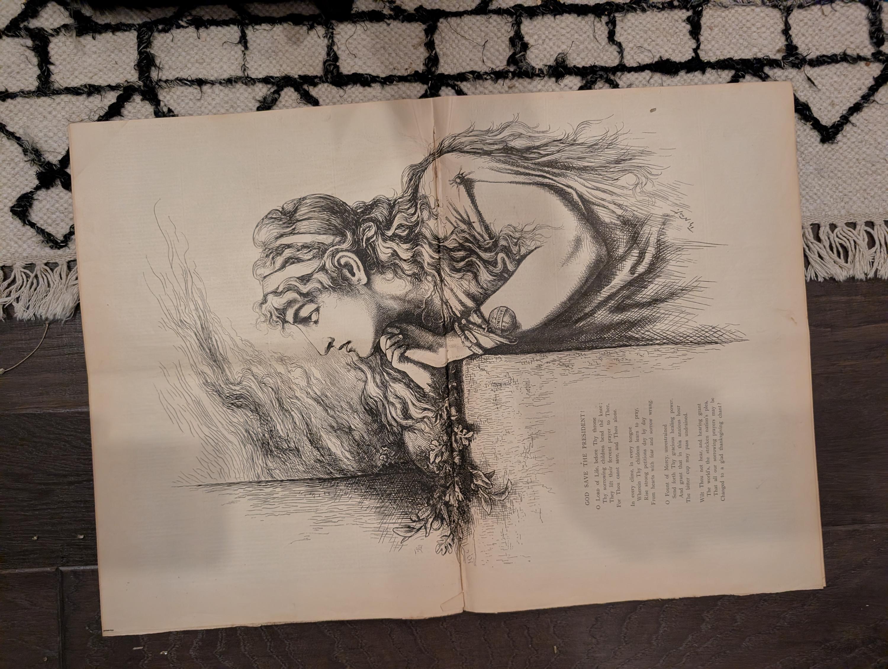 1881 Nast "God Save the President," Garfield's Final Journey, Elberon — Sep 17