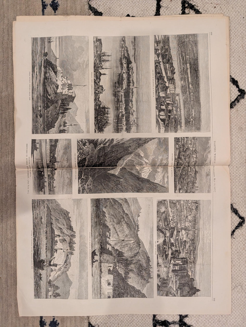 1877 Trout Fishing, Shipwreck Rescue, Nast, Russia-Turkey War Views — May 19