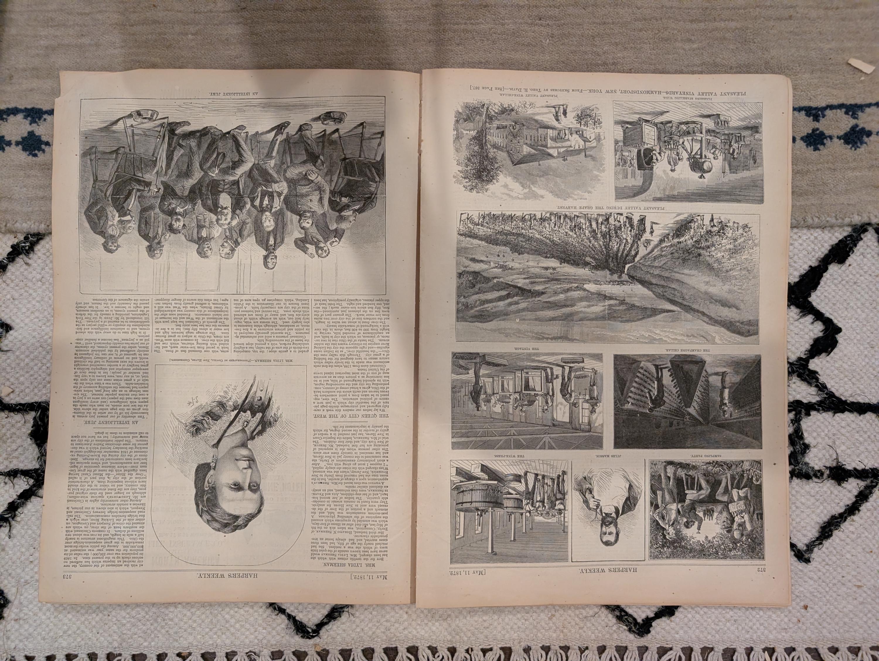 1872 Cincinnati Queen City Harper's Weekly May 11 Hammondsport Vineyards