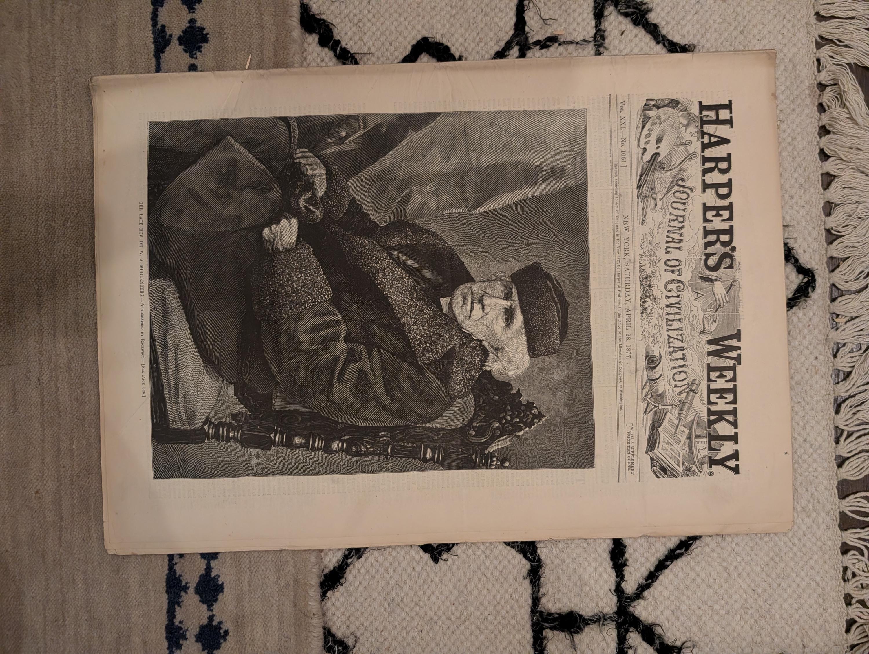 1877 London Workhouse, Schliemann Mycenae, Young Lions, Nast — Apr 28