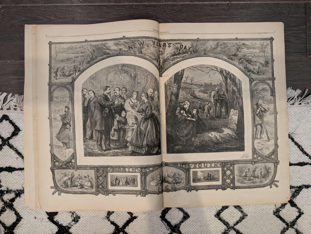 Harper's Weekly 1864 Thomas Nast New Year Jan 02 Monitor Weehawken