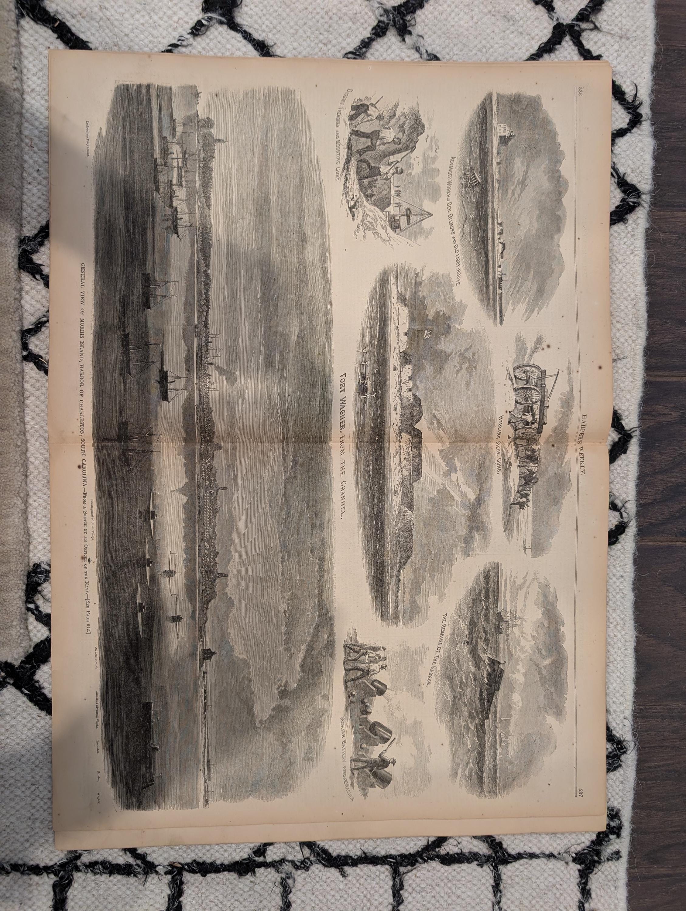 Harper’s Weekly, August 22, 1863 – John Burns of Gettysburg, Morris Island Charleston, Thomas Nast – Civil War Newspaper