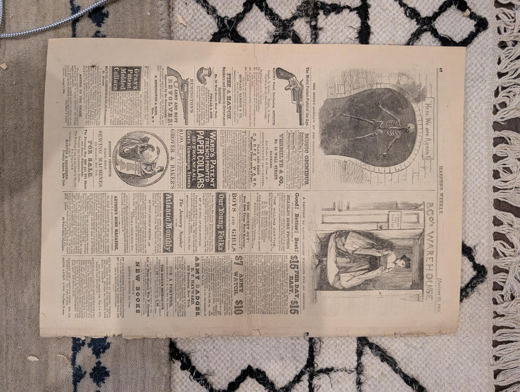 1865 Savannah Union Occupation Harper's Weekly Jan 21 Dutch Gap Canal