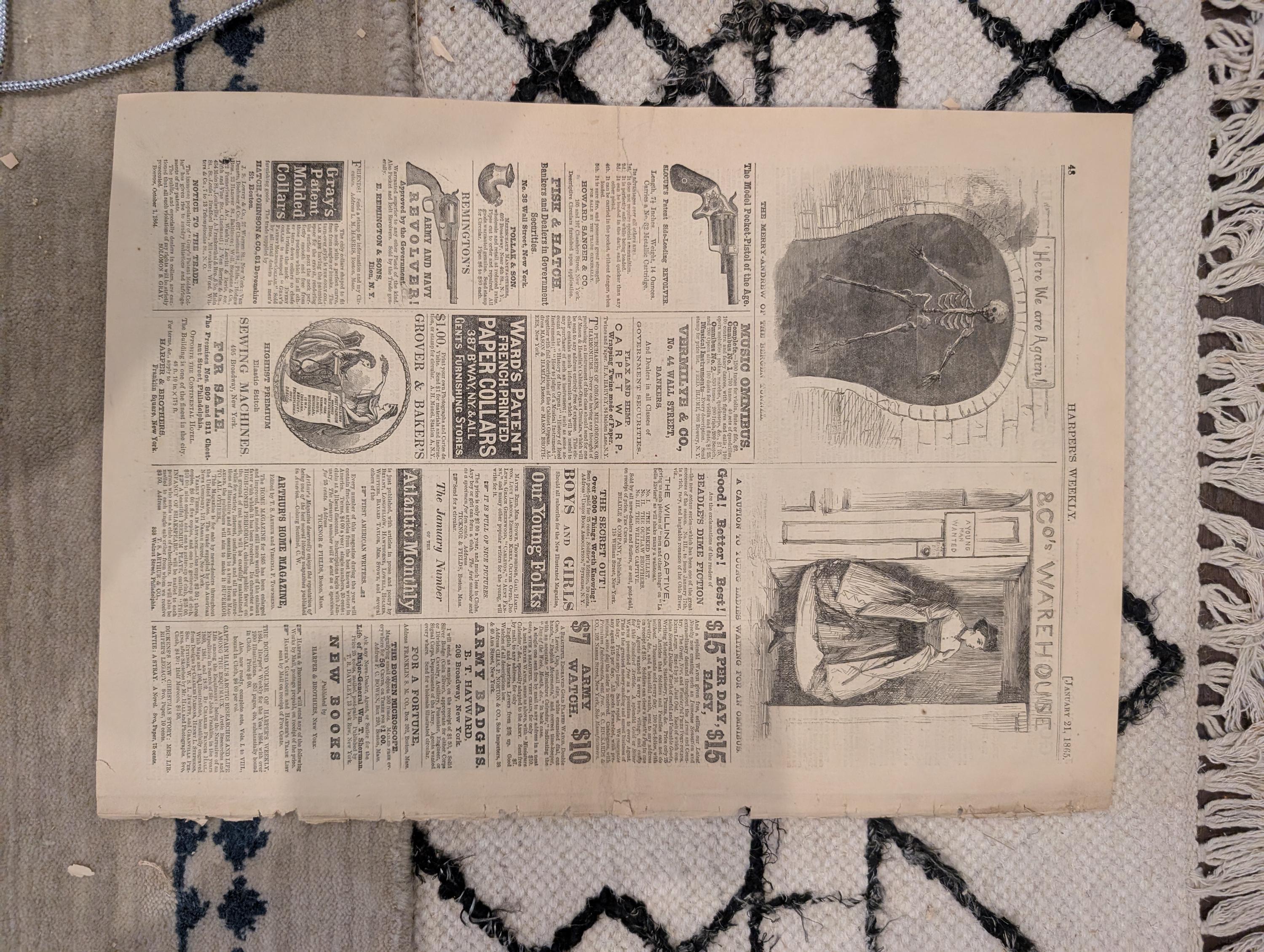 1865 Savannah Union Occupation Harper's Weekly Jan 21 Dutch Gap Canal