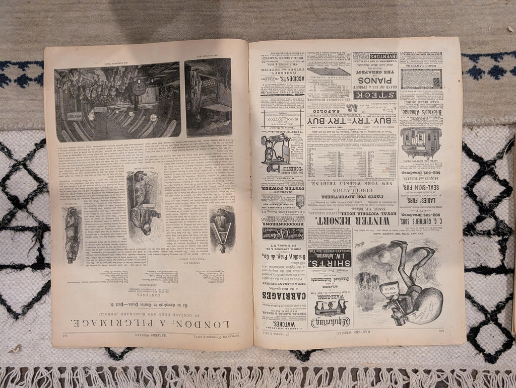 1872 Nast Ship of State Harper's Weekly Nov 09 Election Centerfold