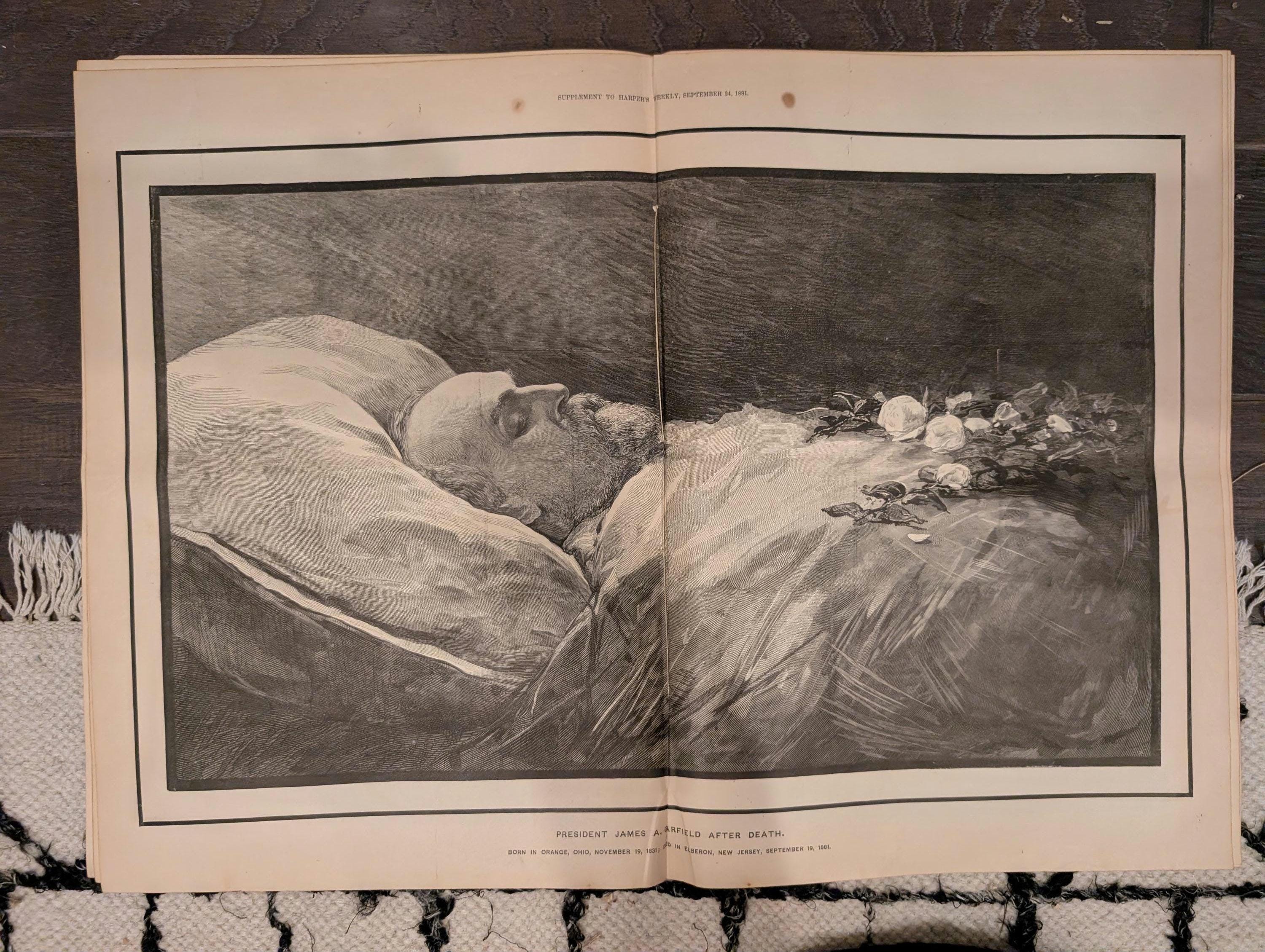 1881 Garfield Death Foldout, Early Tennis Staten Island, Opium Smoking NYC — Sep 24