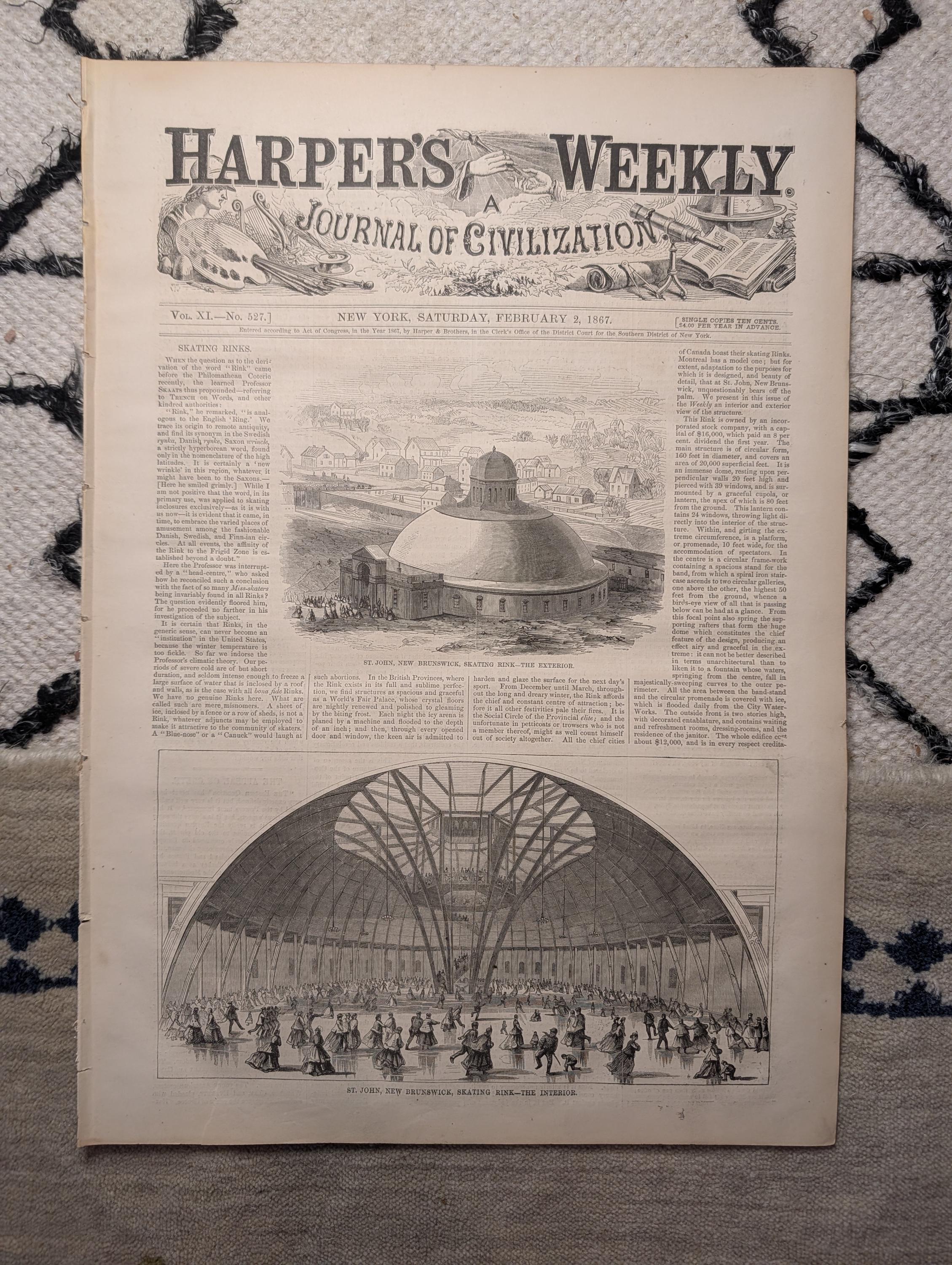 1867 Cotton Plantation Black Workers Centerfold, Crete War — Feb 2