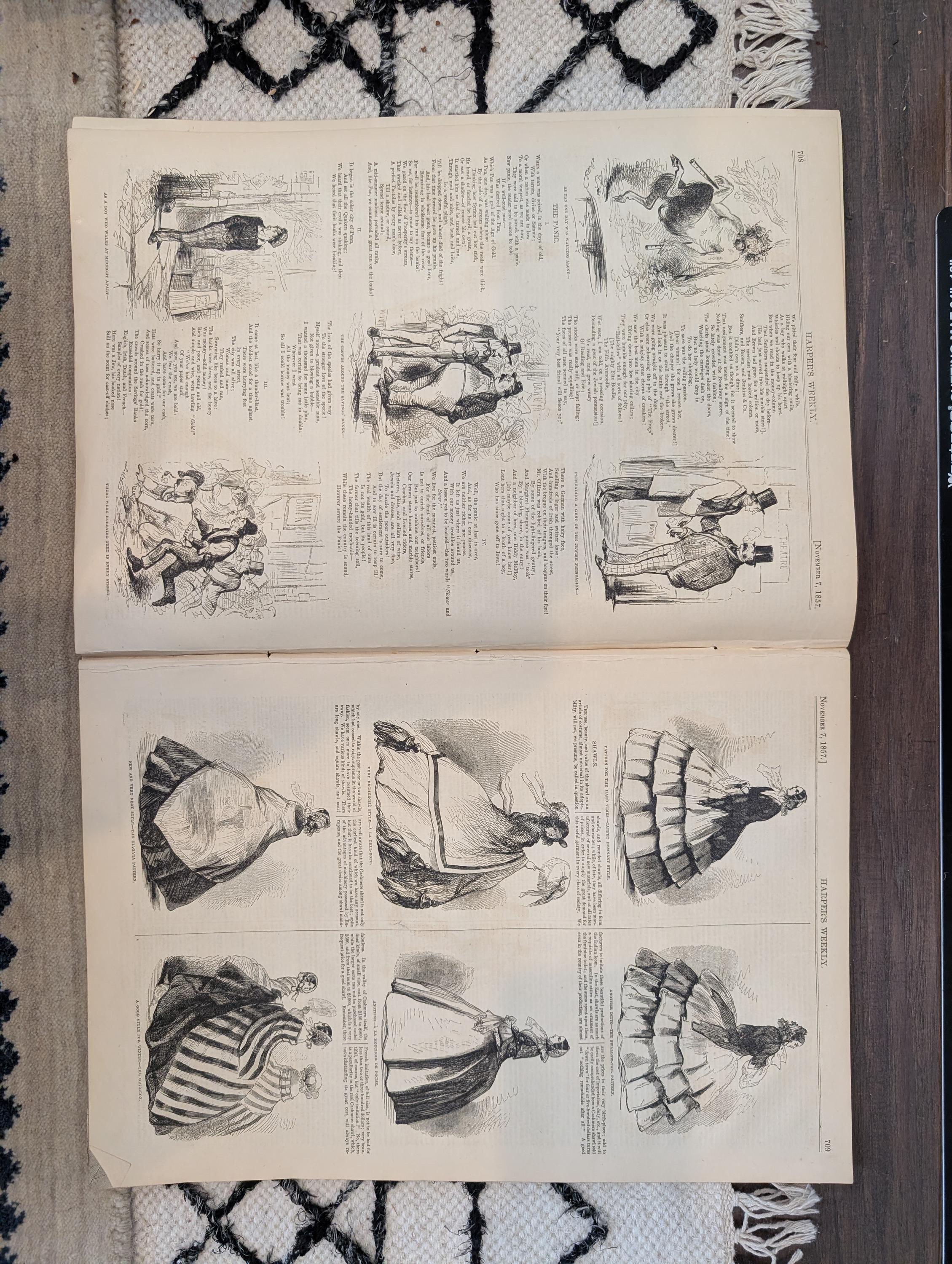 1857 Charles Dickens Harper's Weekly November 07 Election Day At The Polls