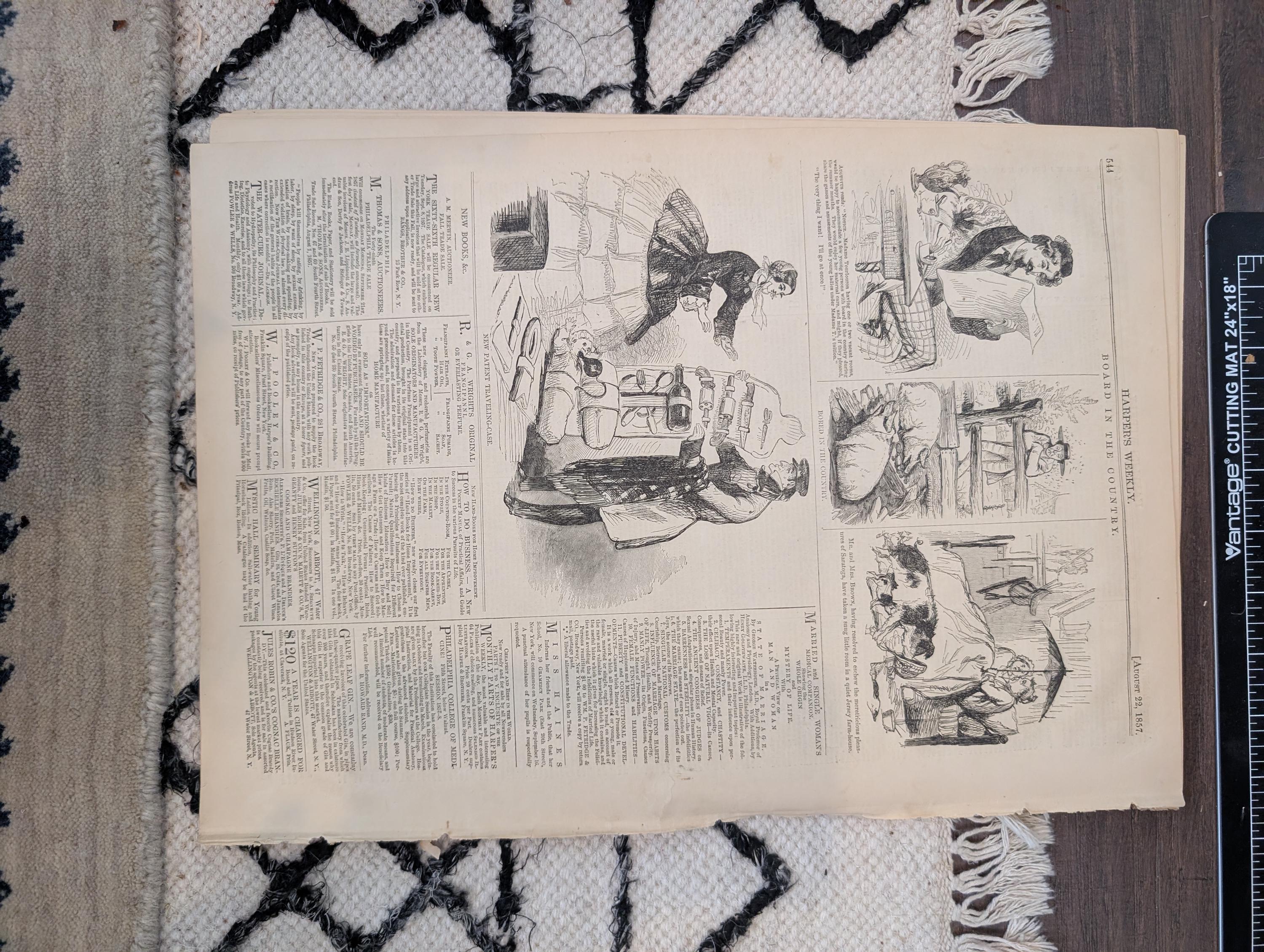 1857 Washington Territory Frontier Harper's Weekly August 22 White Mountains