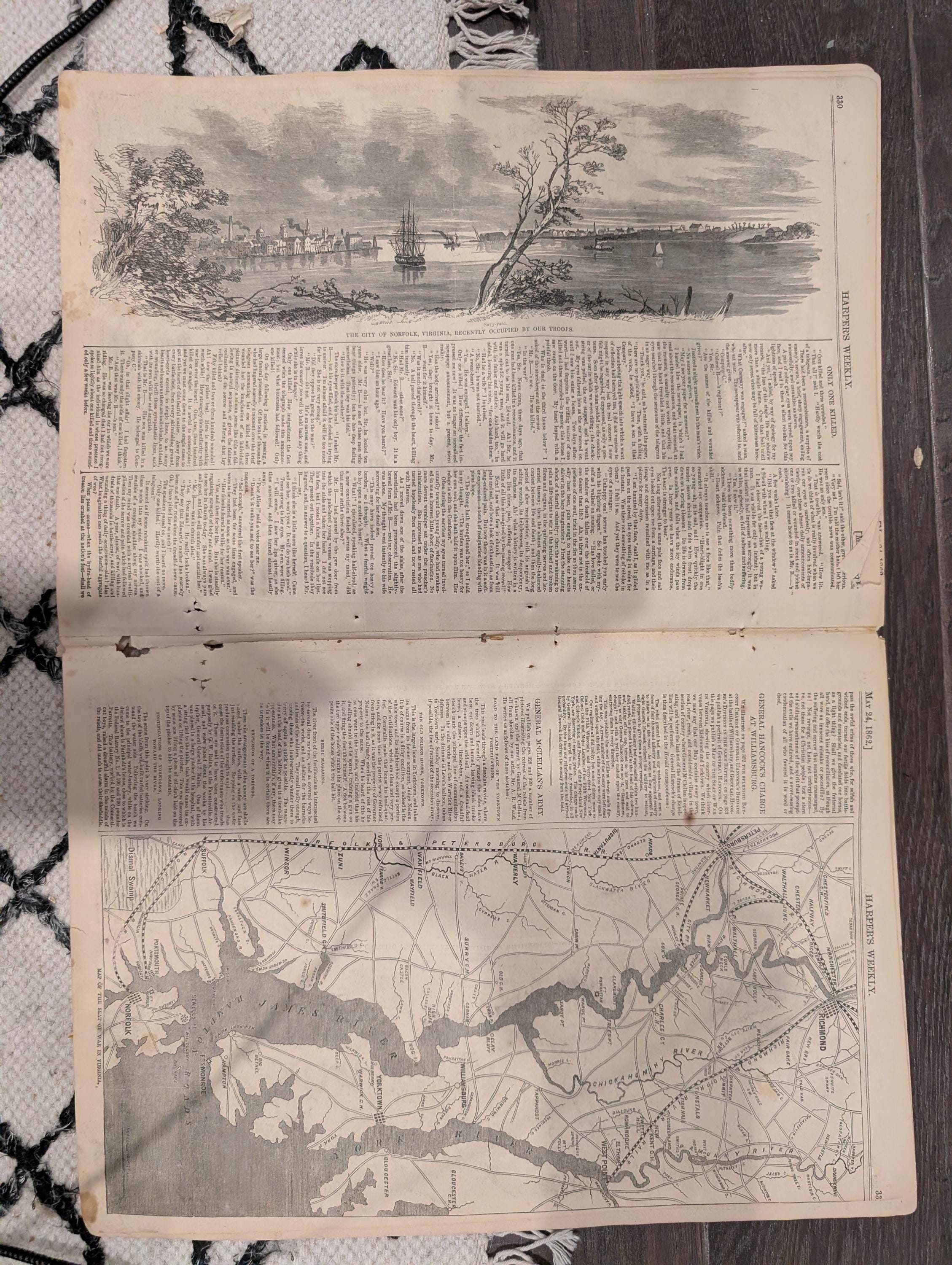 Harper’s Weekly – May 24, 1862 – Battle of Williamsburg • Reoccupation of Norfolk • Massive New Orleans Fleet Prints