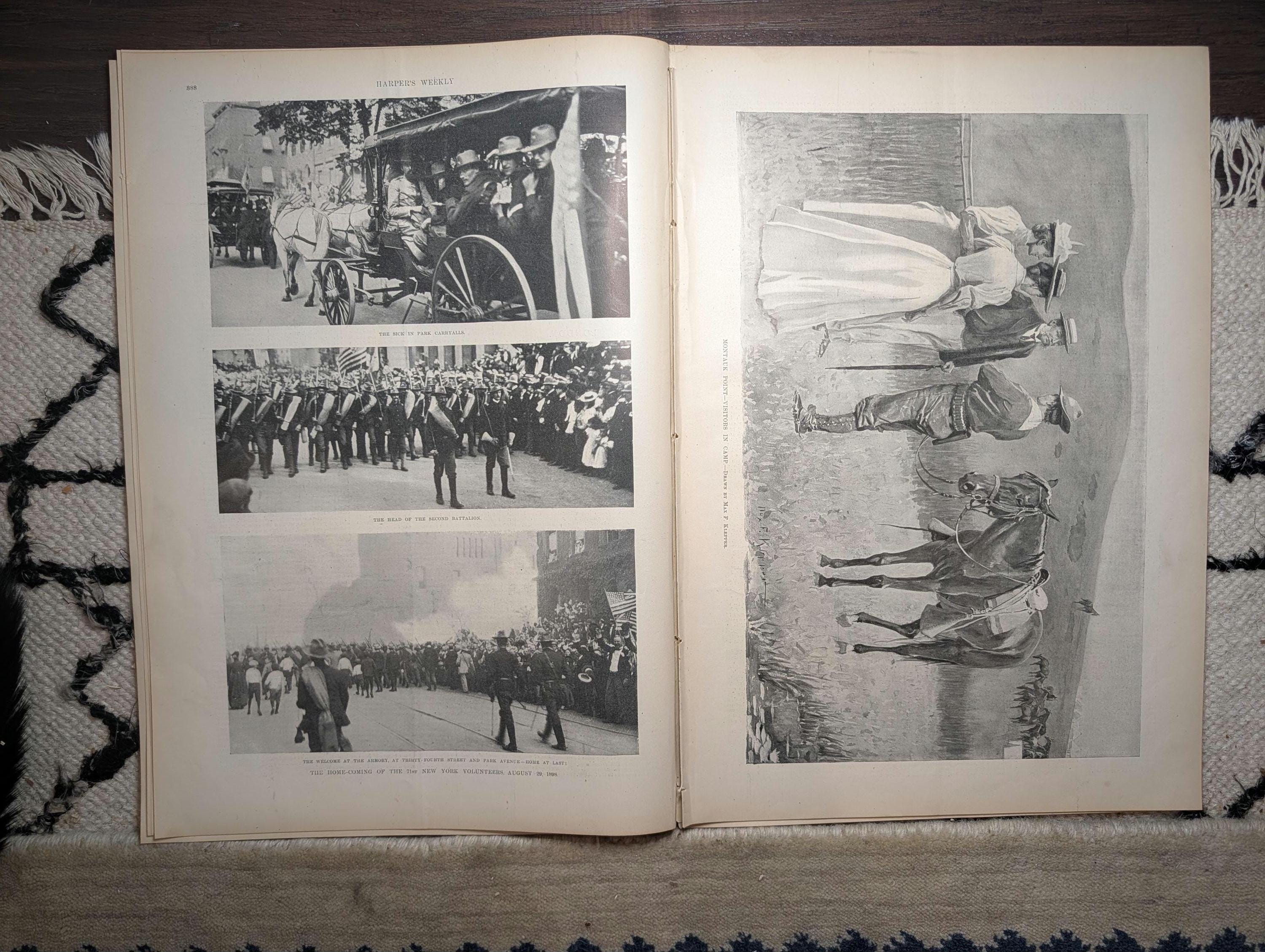 1898 Hawaii Flag Raised, 71st NY Homecoming, Golf Photos, Camp Wikoff — Sep 10