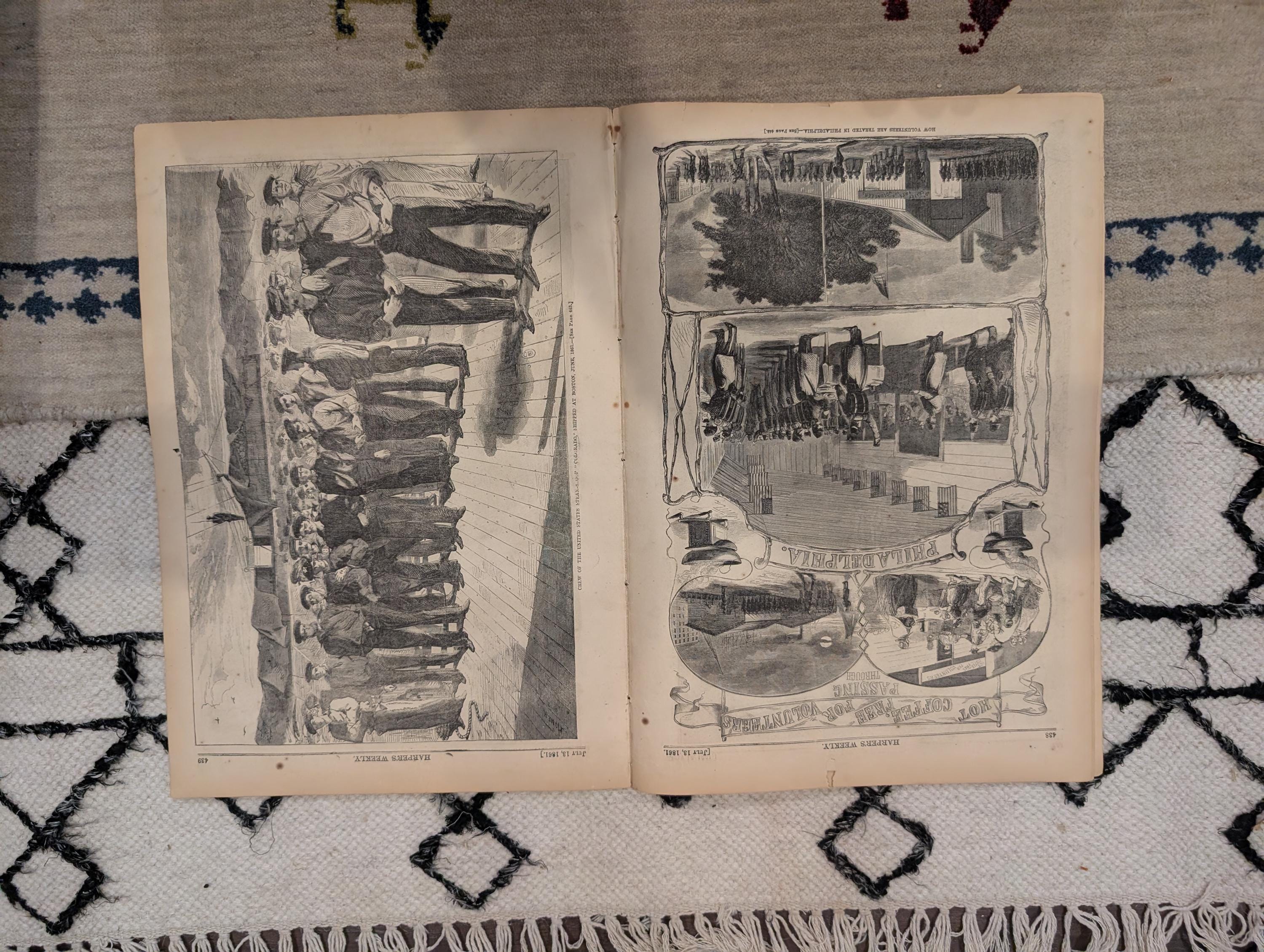 1861 Slave Auction Winslow Homer Harper's Weekly July 13 Lincoln Cabinet