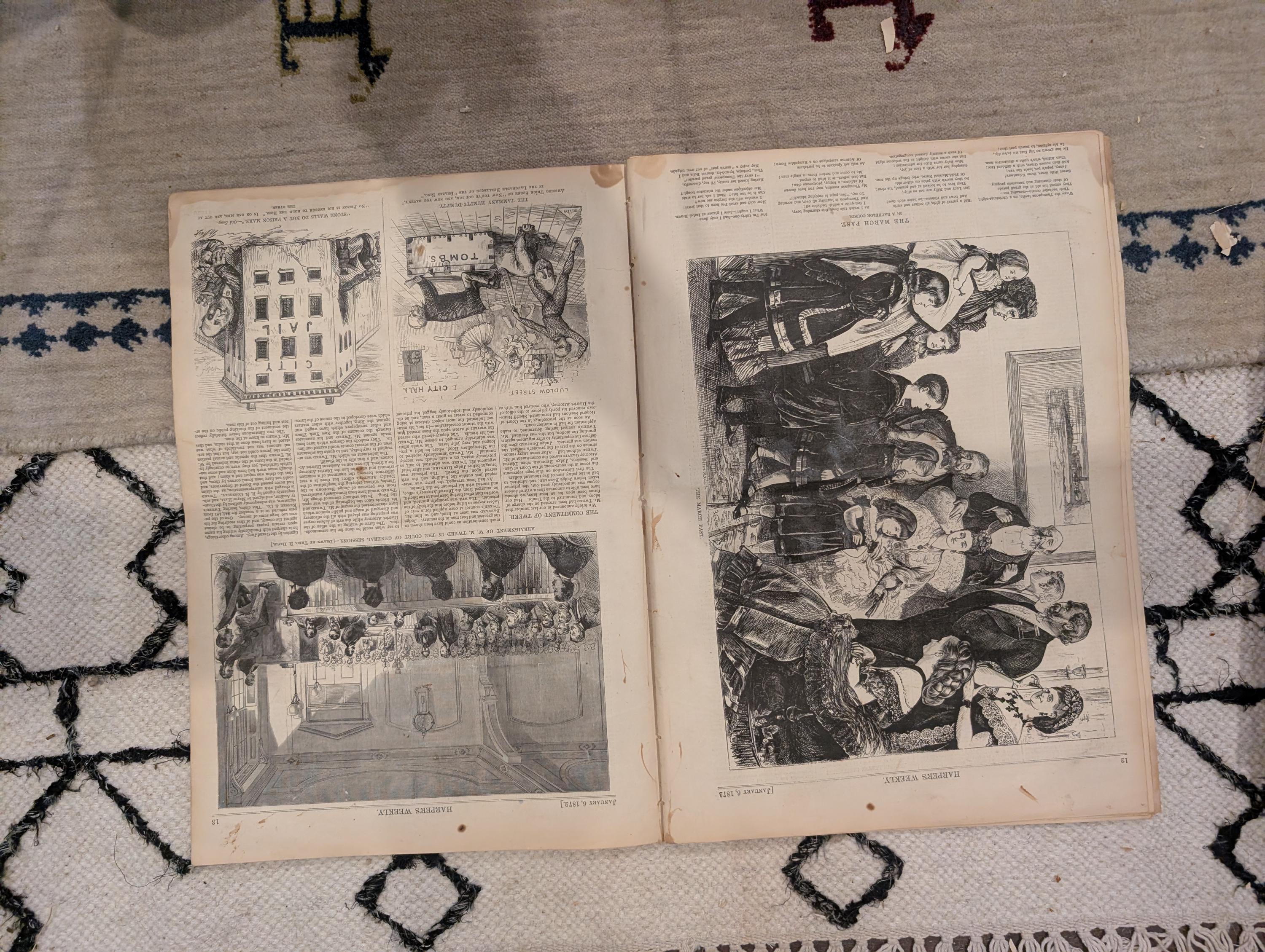 1872 Boss Tweed Thomas Nast Harper's Weekly January 06 Tammany Hall