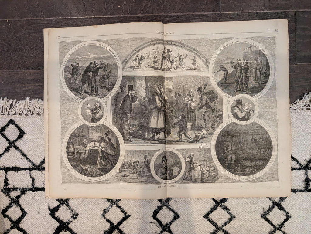 Harper's Weekly 1864 April Fool's Day April 02 Thomas Nast Sherman