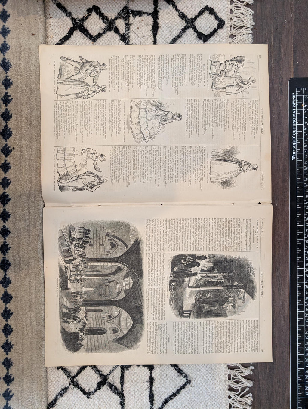 1857 California Mining Life Harper's Weekly October 03 Central America Wreck