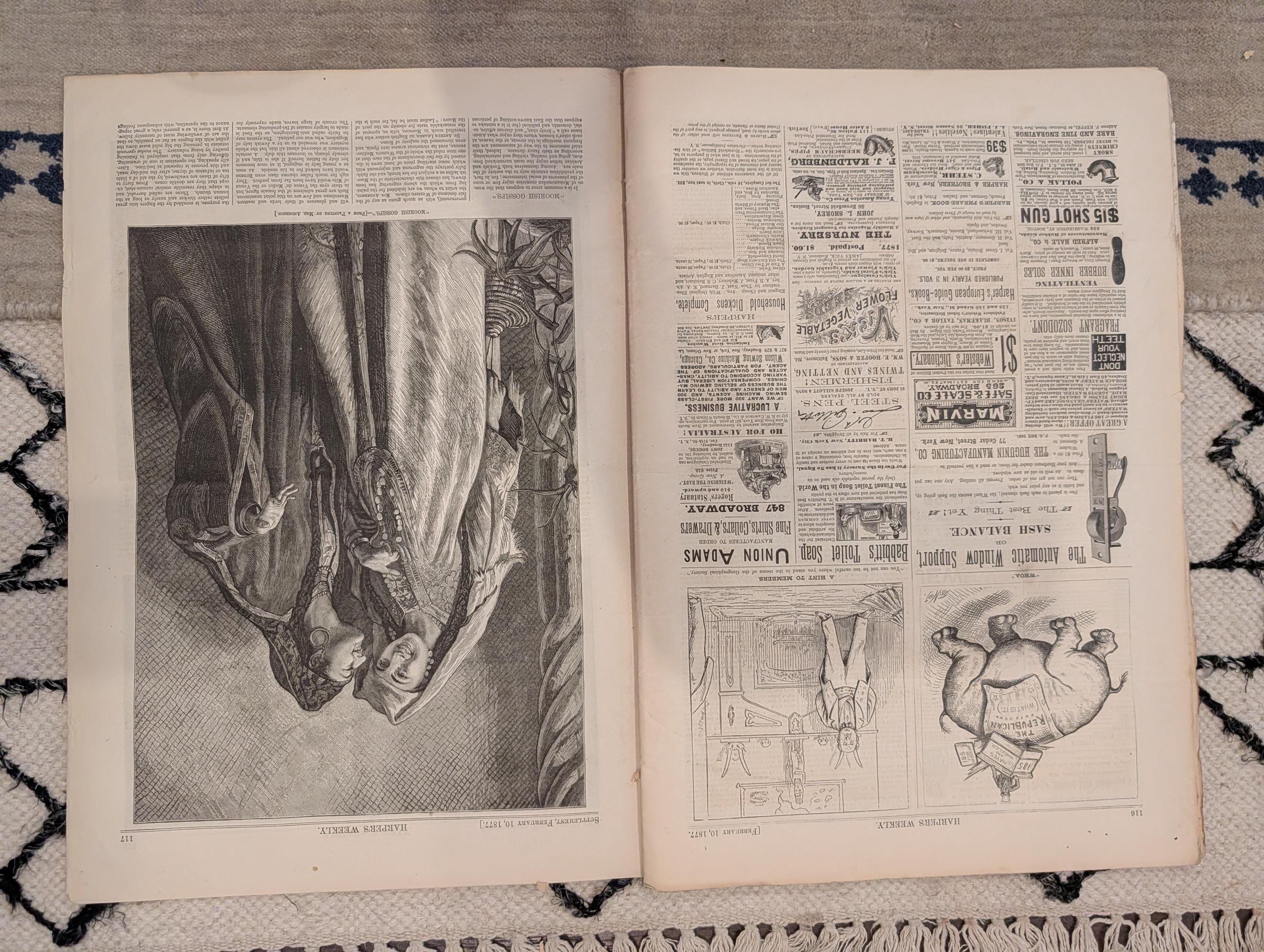 1877 Nast Boss Tweed, Mammoth Cave, Challenger in Japan, Hawaii — Feb 10