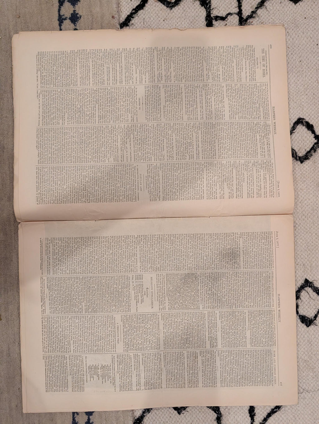 1877 Sierra Nevada Flume Centerfold, New York Bay, Danube — Jun 2