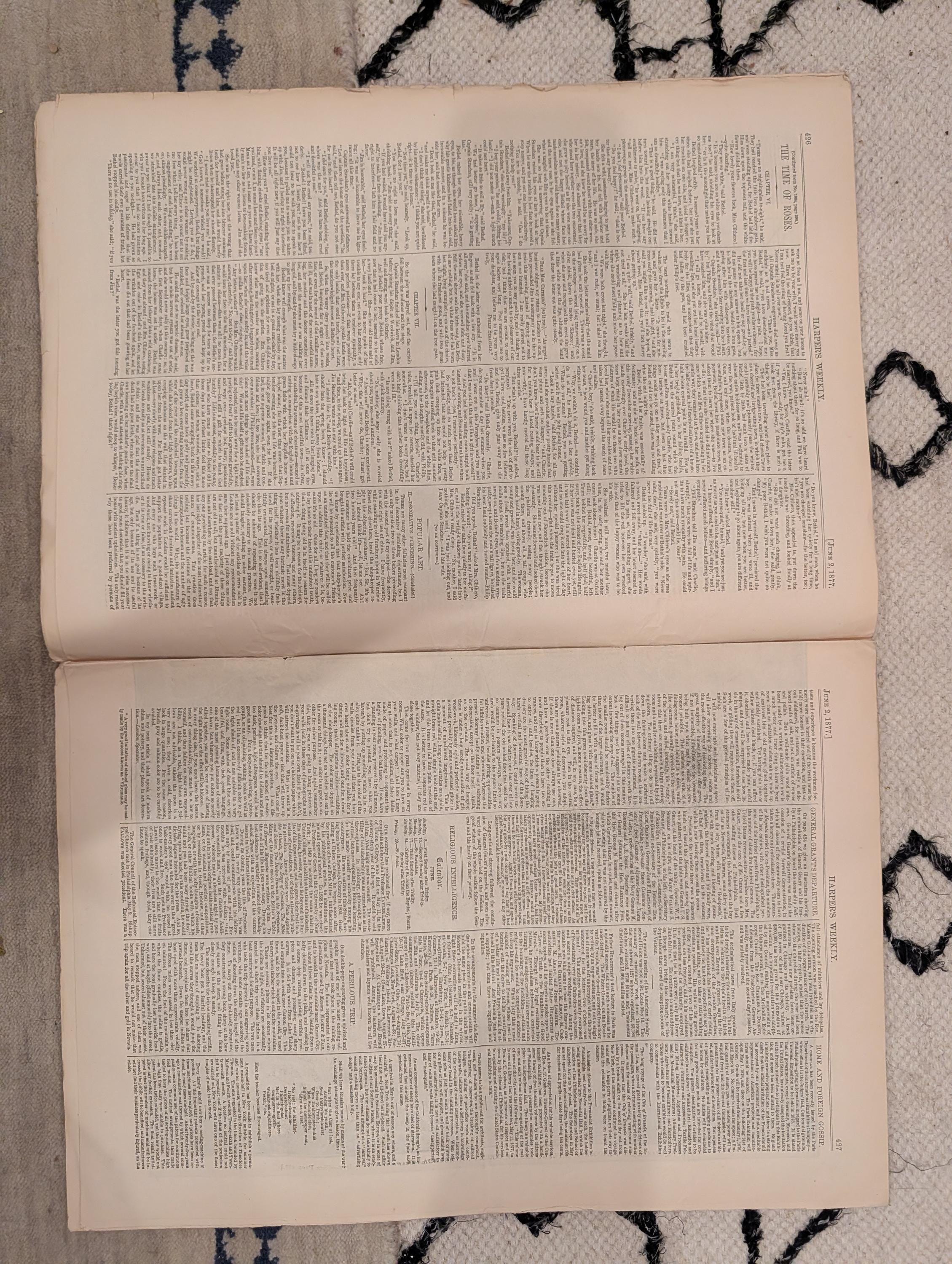 1877 Sierra Nevada Flume Centerfold, New York Bay, Danube — Jun 2