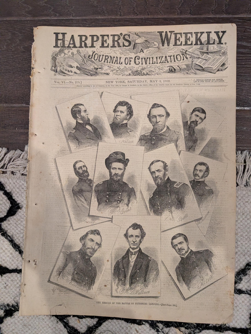 Harper’s Weekly – May 3, 1862 – Heroes of Shiloh • Merrimac Scenes • Fort Pulaski • Winslow Homer Prints