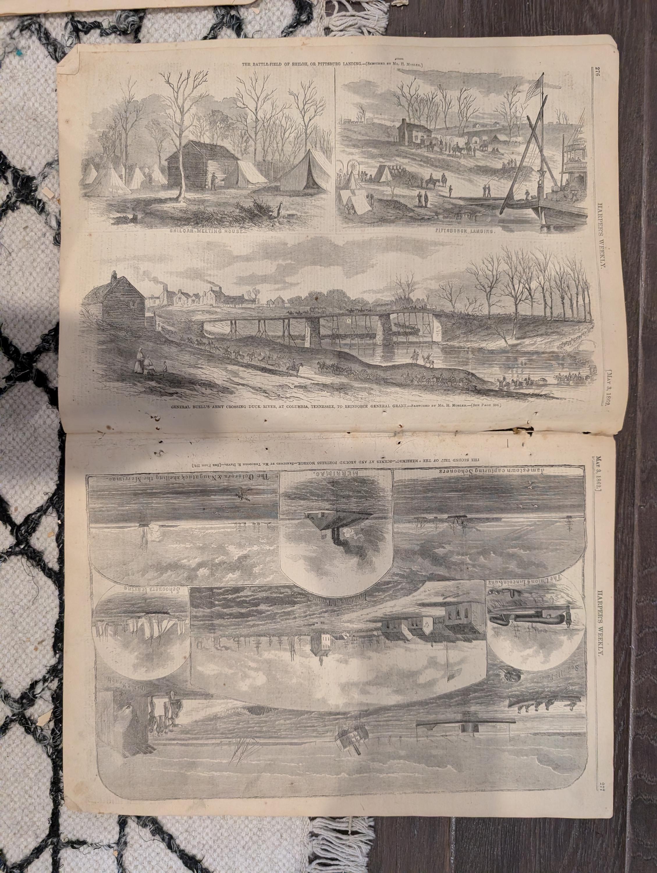 Harper’s Weekly – May 3, 1862 – Heroes of Shiloh • Merrimac Scenes • Fort Pulaski • Winslow Homer Prints