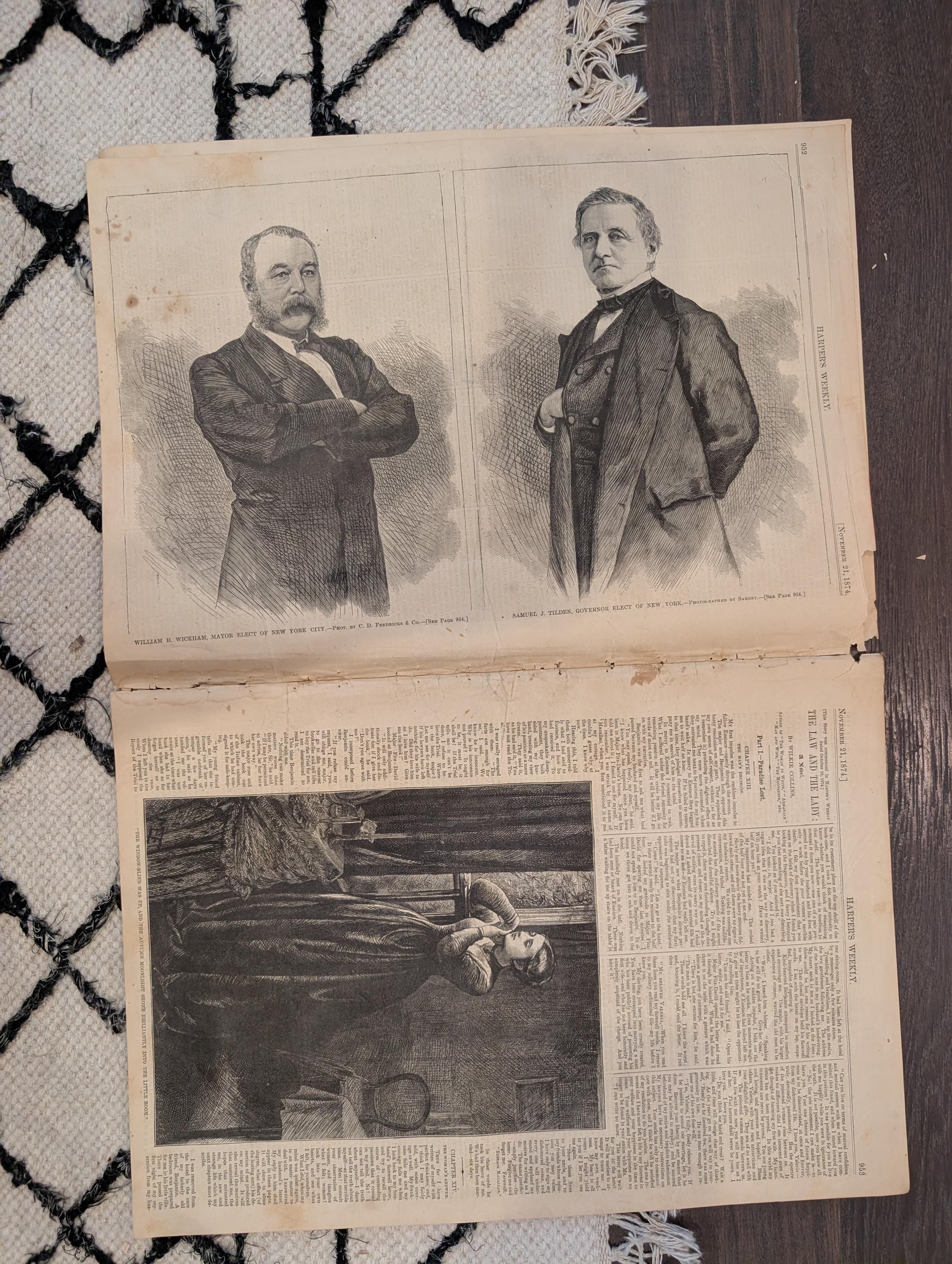 1874 Republican Elephant Nast, Tilden Governor, Family Lawyer — Nov 21
