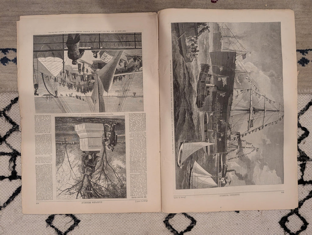 1877 Sierra Nevada Flume Centerfold, New York Bay, Danube — Jun 2