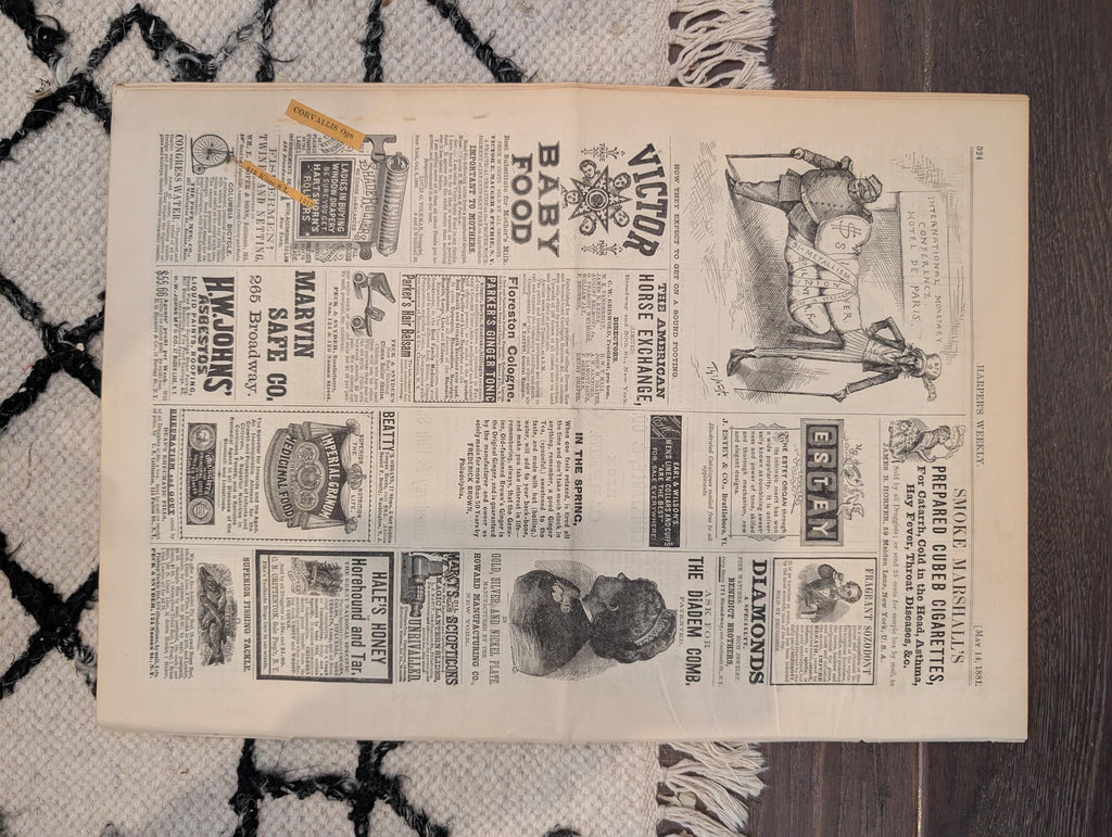 1881 Princeton Baseball Nine, Nast Double, Coaching Club, Cornell Crew — May 14