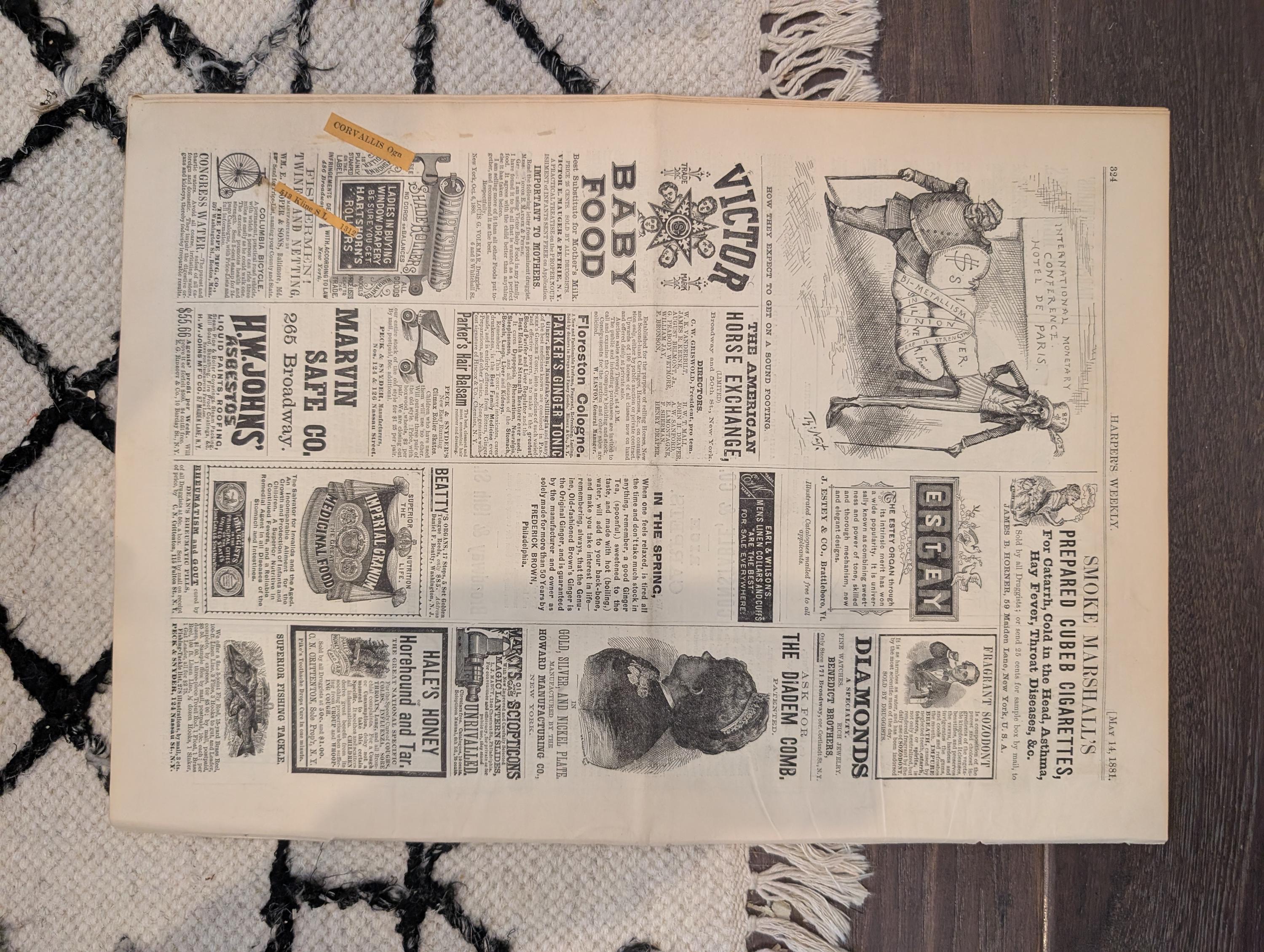 1881 Princeton Baseball Nine, Nast Double, Coaching Club, Cornell Crew — May 14