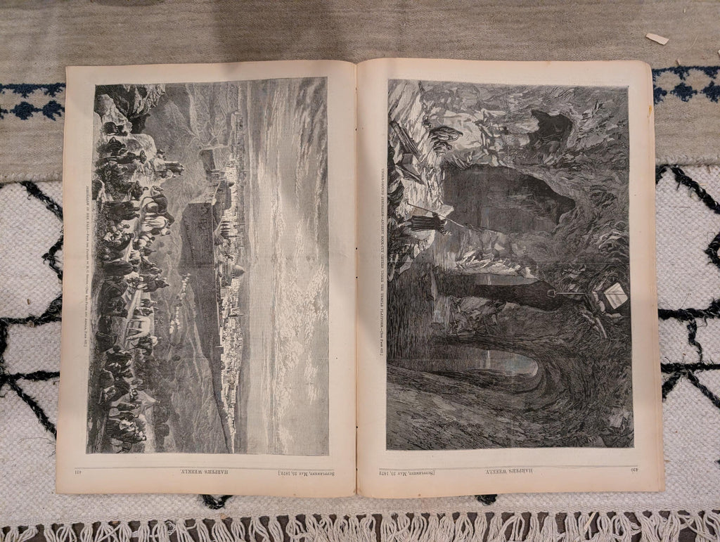 1872 Shah's Palace Teheran Harper's Weekly May 25 Jerusalem Under Temple