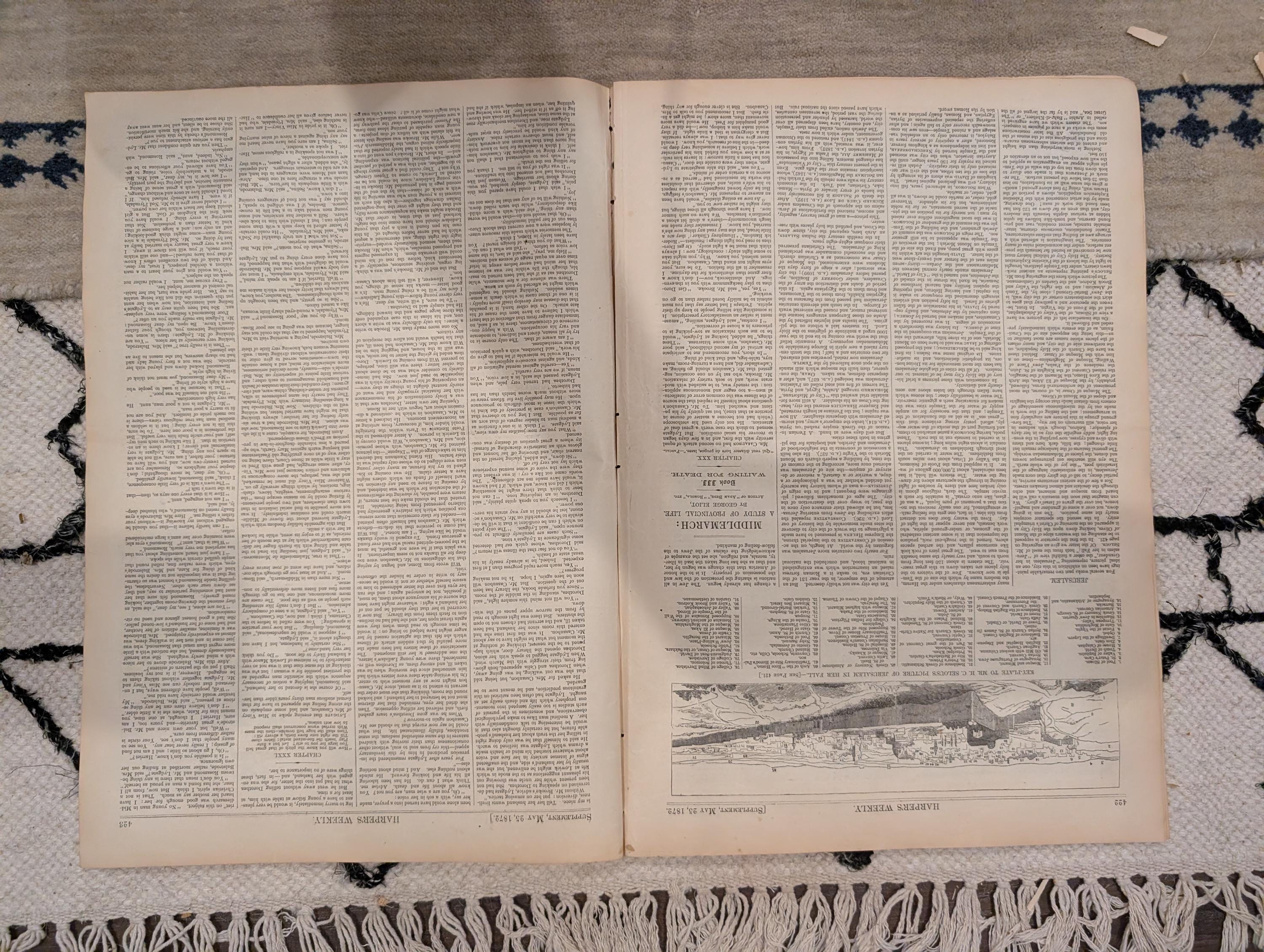 1872 Shah's Palace Teheran Harper's Weekly May 25 Jerusalem Under Temple