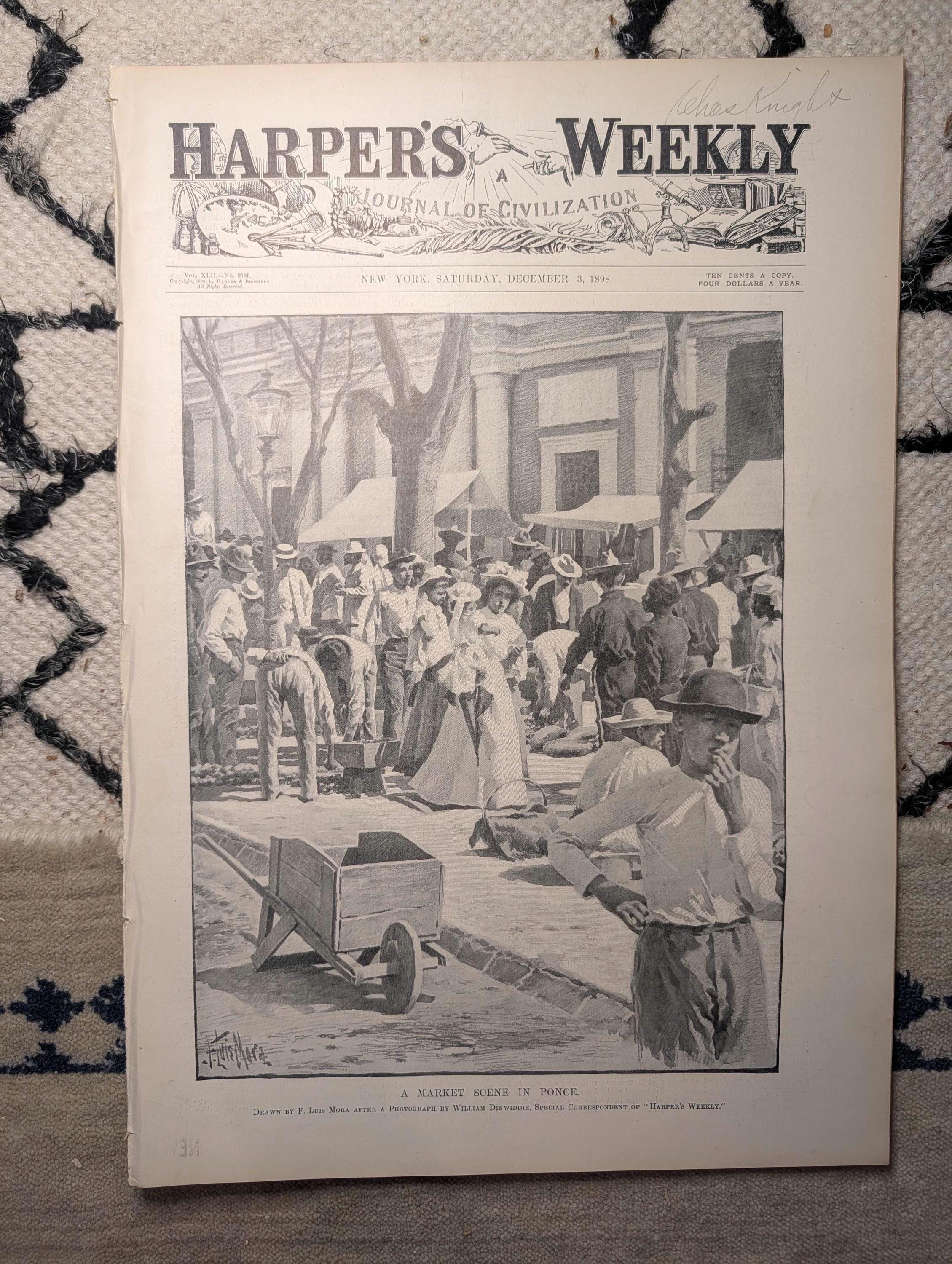 1898 Art Treasures of New York Centerfold, Jamaica, Ponce Puerto Rico — Dec 3