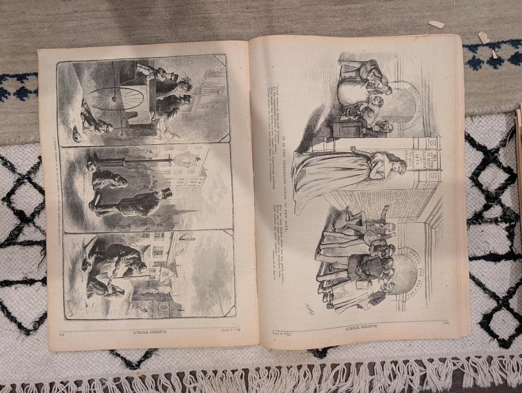 1872 Paris Pool Cafe Harper's Weekly May 04 Horace Greeley Thomas Nast